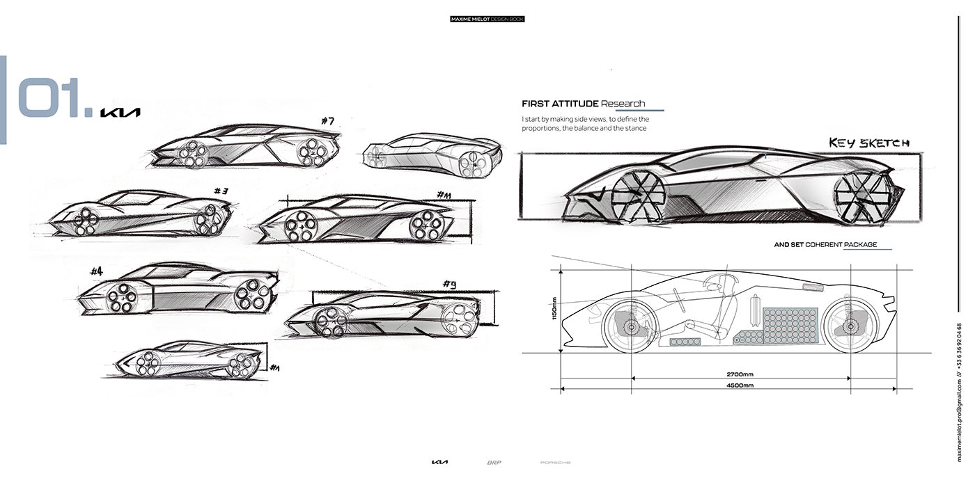 automobile，vehicle，Hand drawn，sketch，sample reels，Automobile design，