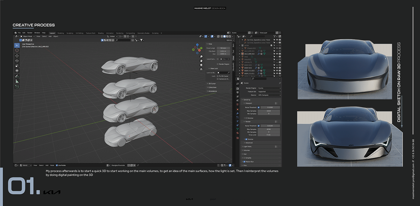 automobile，vehicle，Hand drawn，sketch，sample reels，Automobile design，