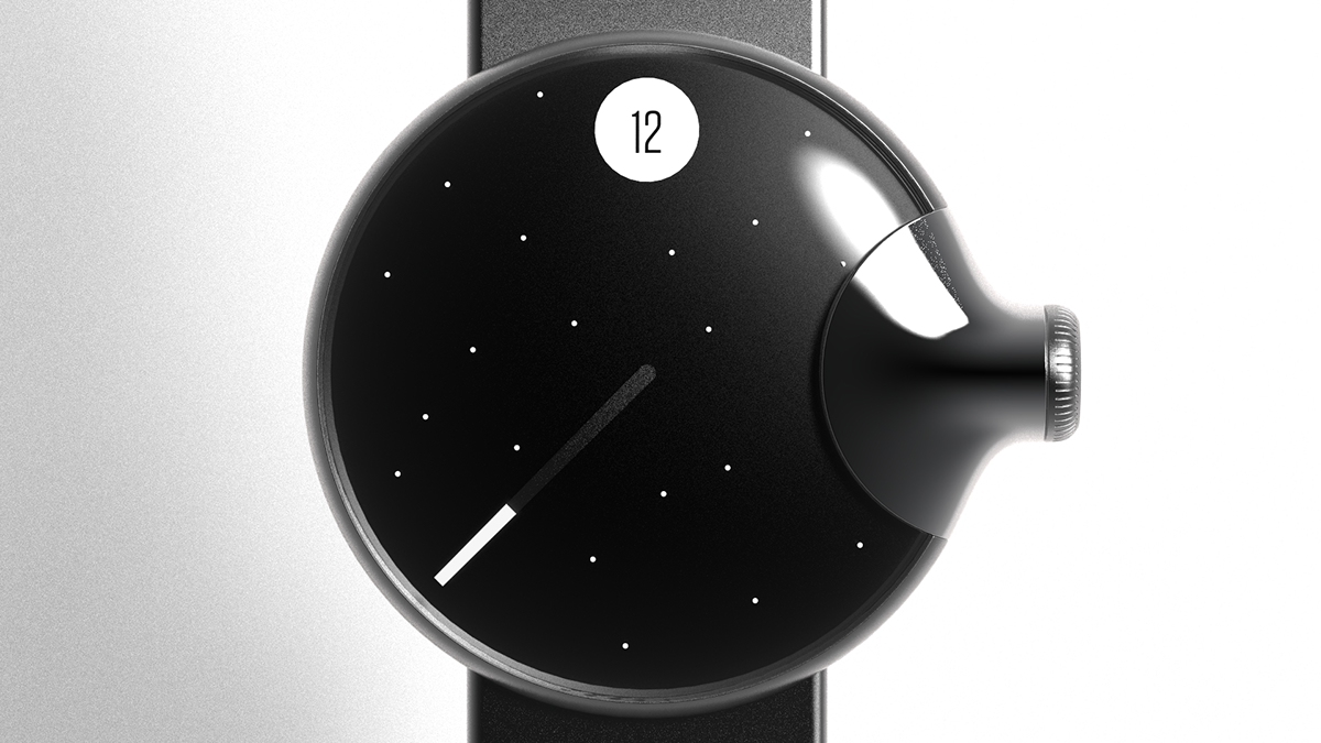 ORBIT Watch，Wrist watch，black，product design，