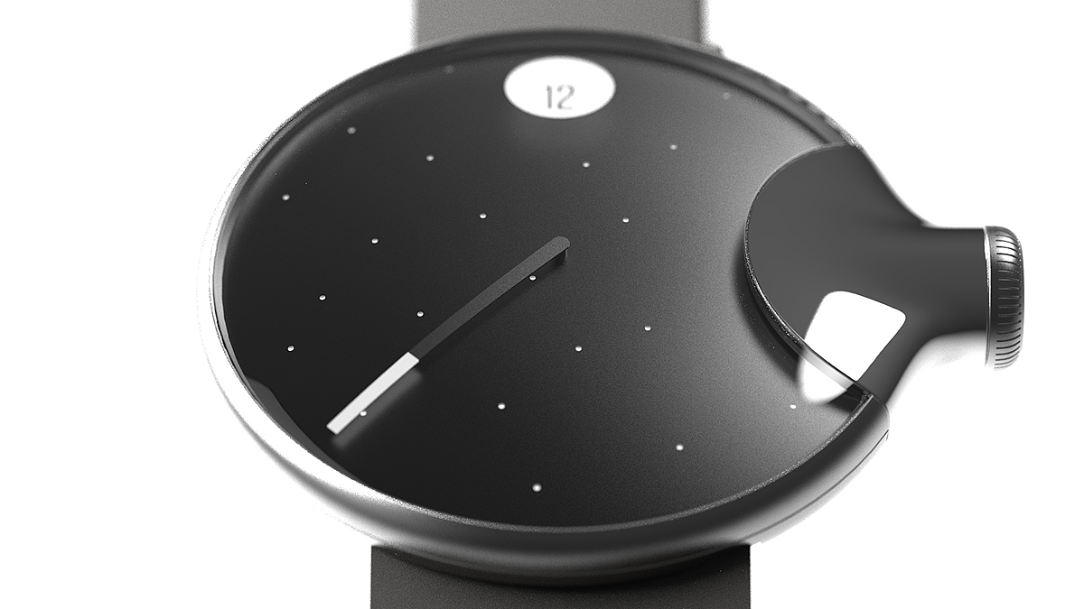 ORBIT Watch，Wrist watch，black，product design，