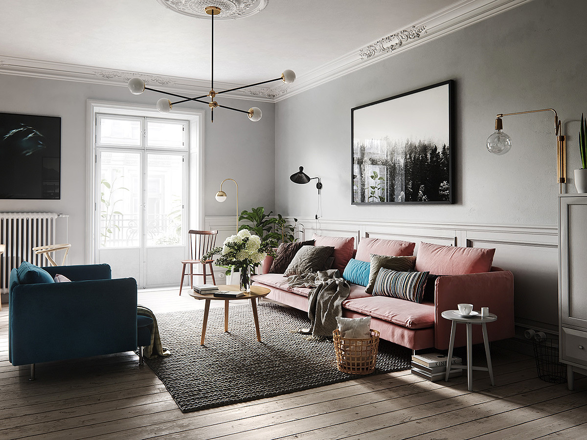 Architecture，Interior design，Digital art，grey，