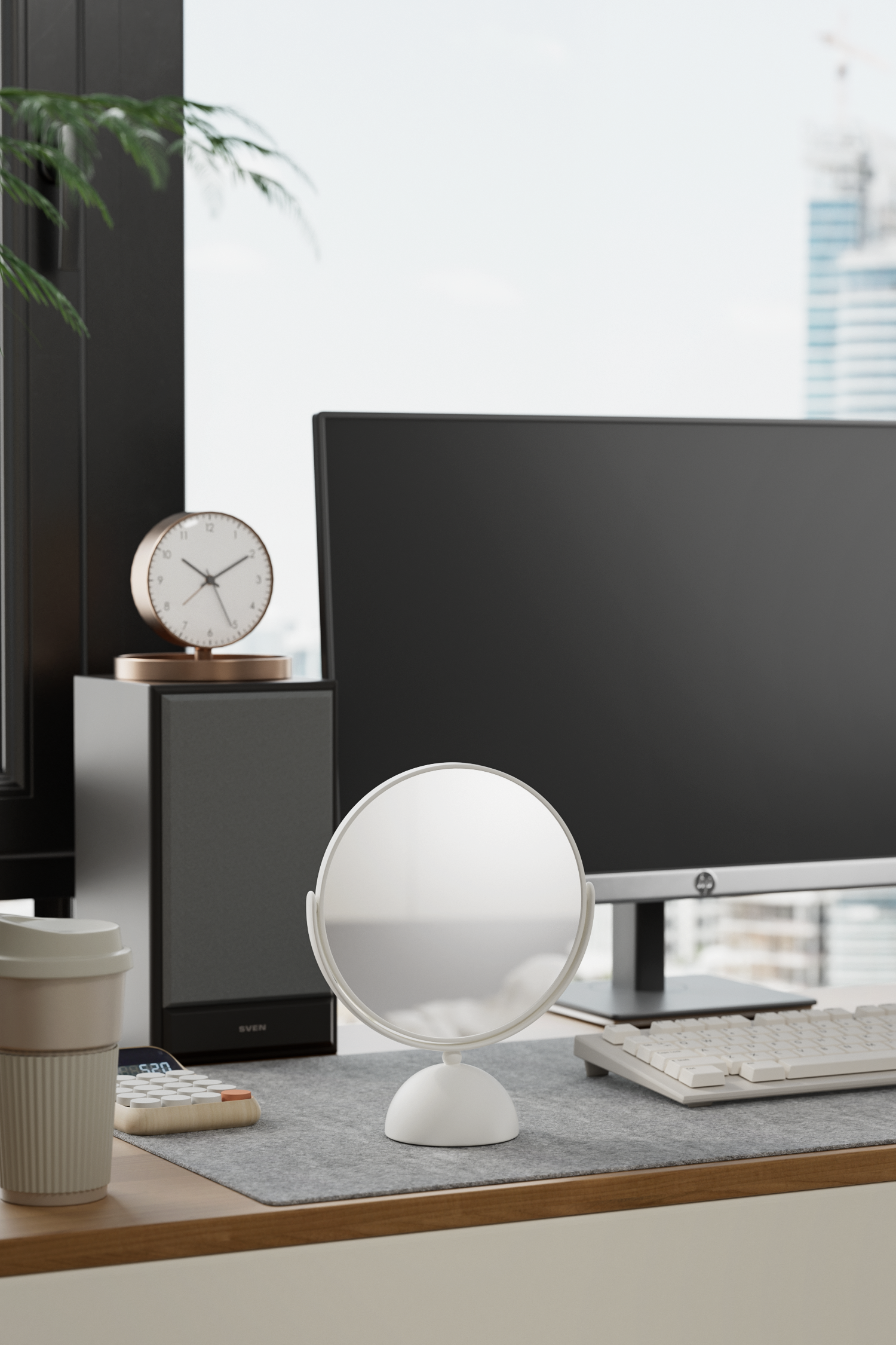 Beauty mirror，Cosmetic mirror，Qingqingmei，QIQIMI Kiss US，product design，industrial design，