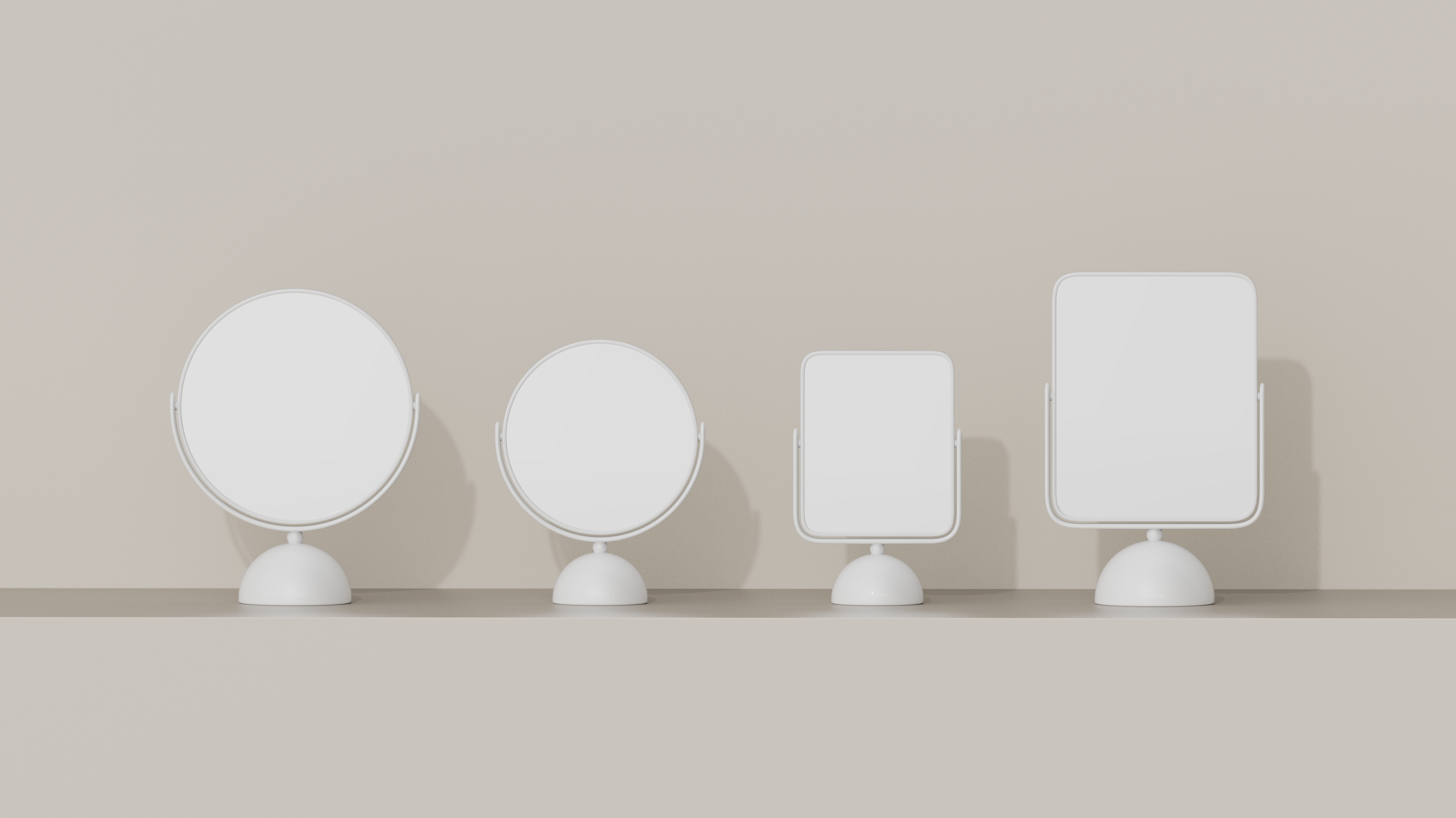 Beauty mirror，Cosmetic mirror，Qingqingmei，QIQIMI Kiss US，product design，industrial design，