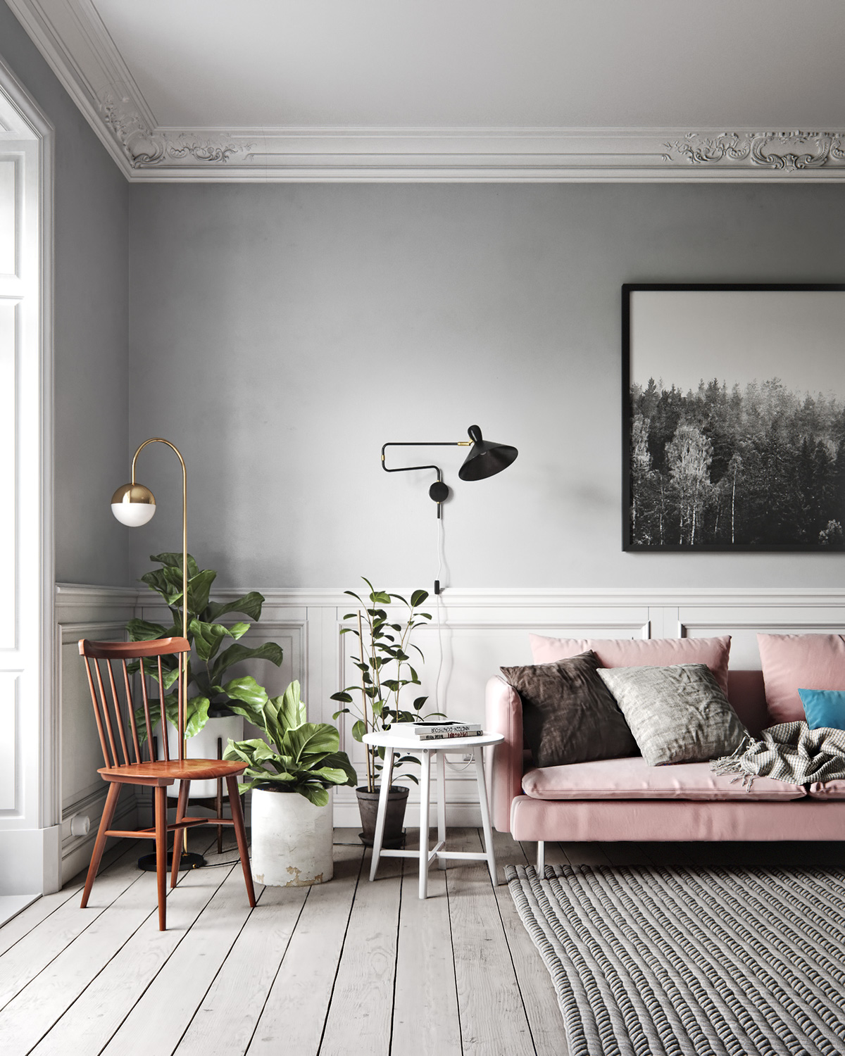 Architecture，Interior design，Digital art，grey，