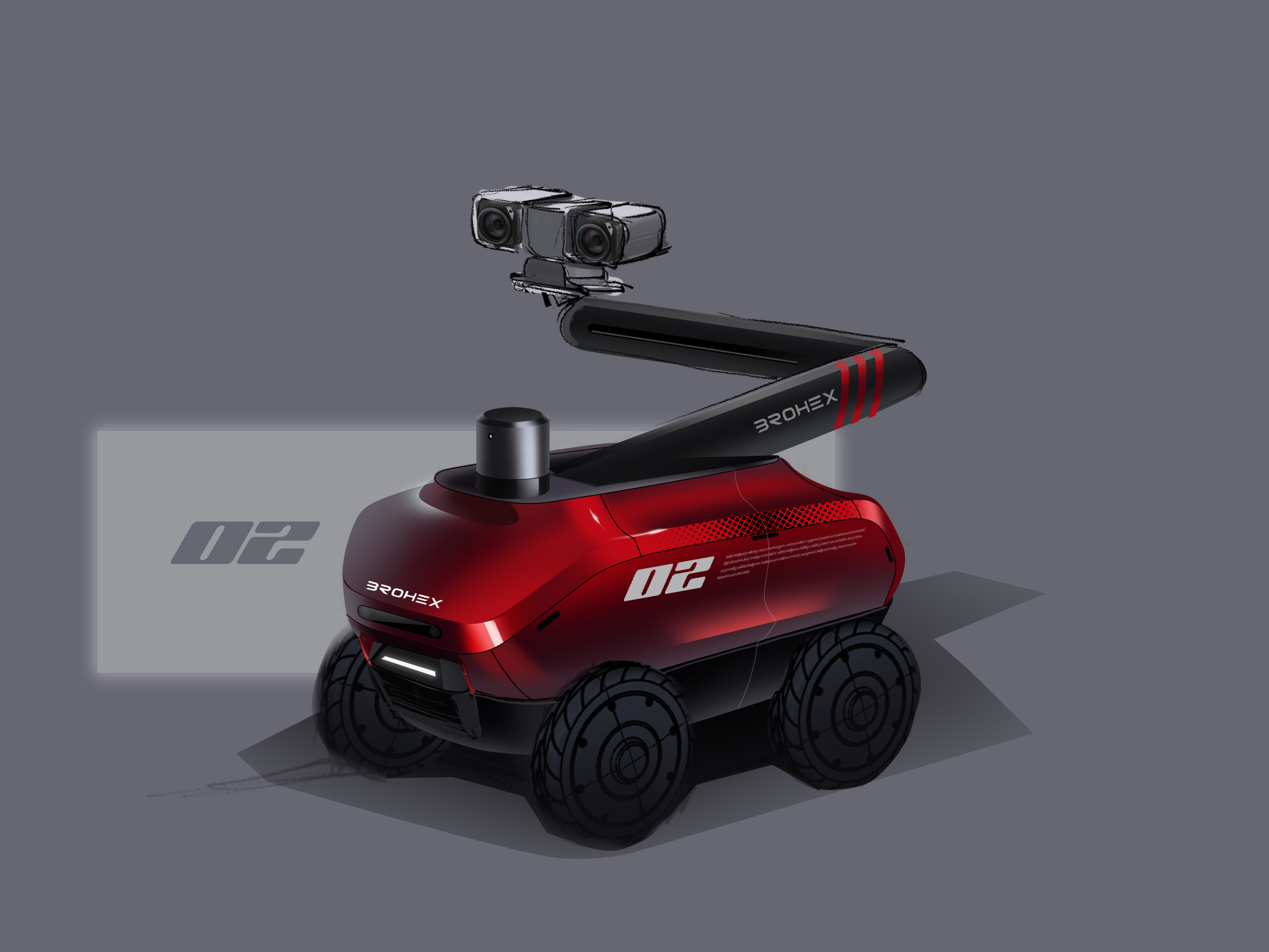 robot，Patrol car，Yuntai，