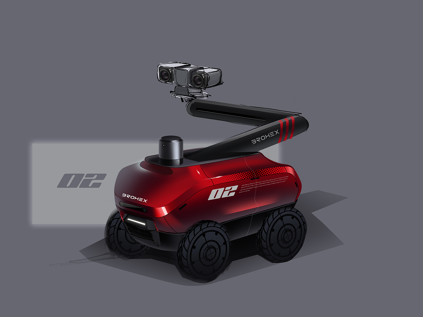 robot，Patrol car，Yuntai，