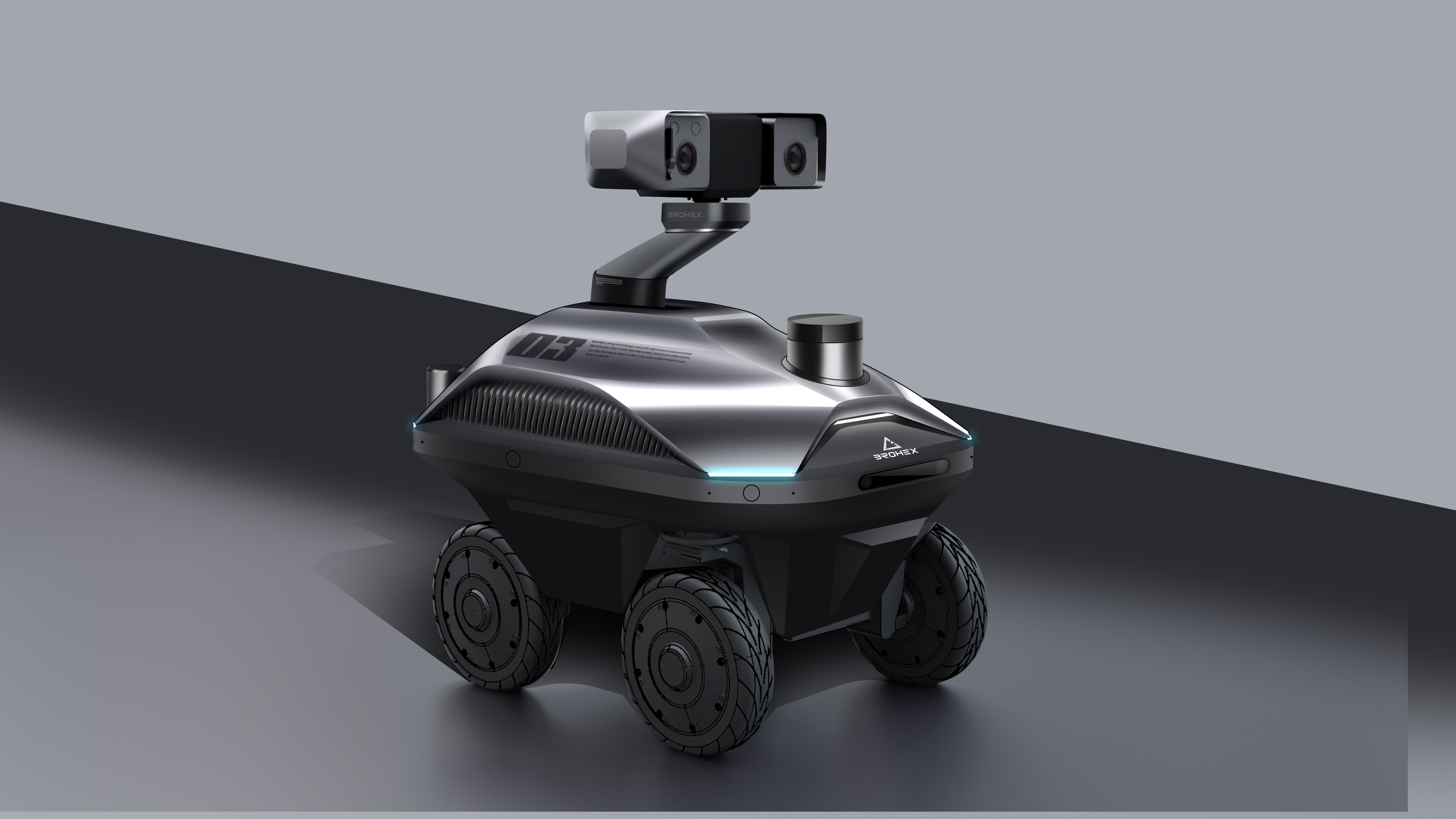 robot，Patrol car，Yuntai，