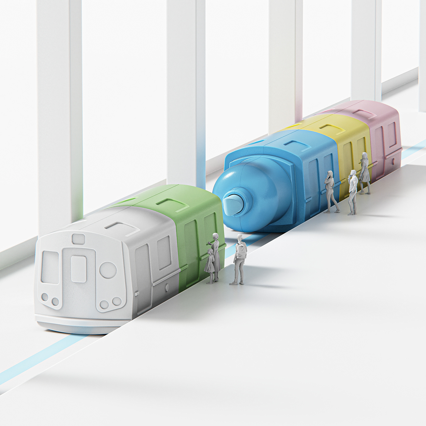 Fluorescent pen，metro，Stationery，