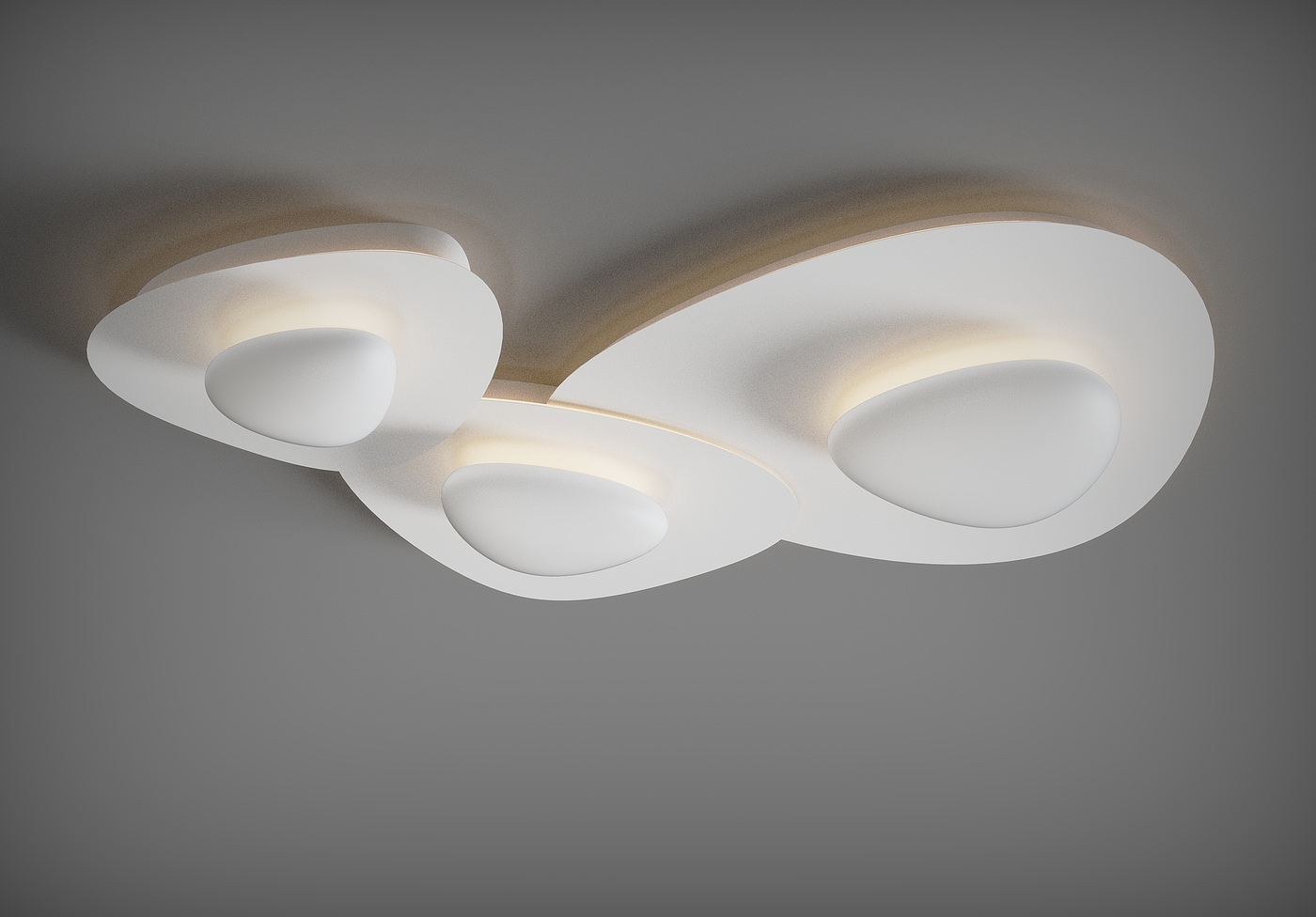 Cream wind，resin，light in the bedroom，Ceiling lamp，Stone shape，