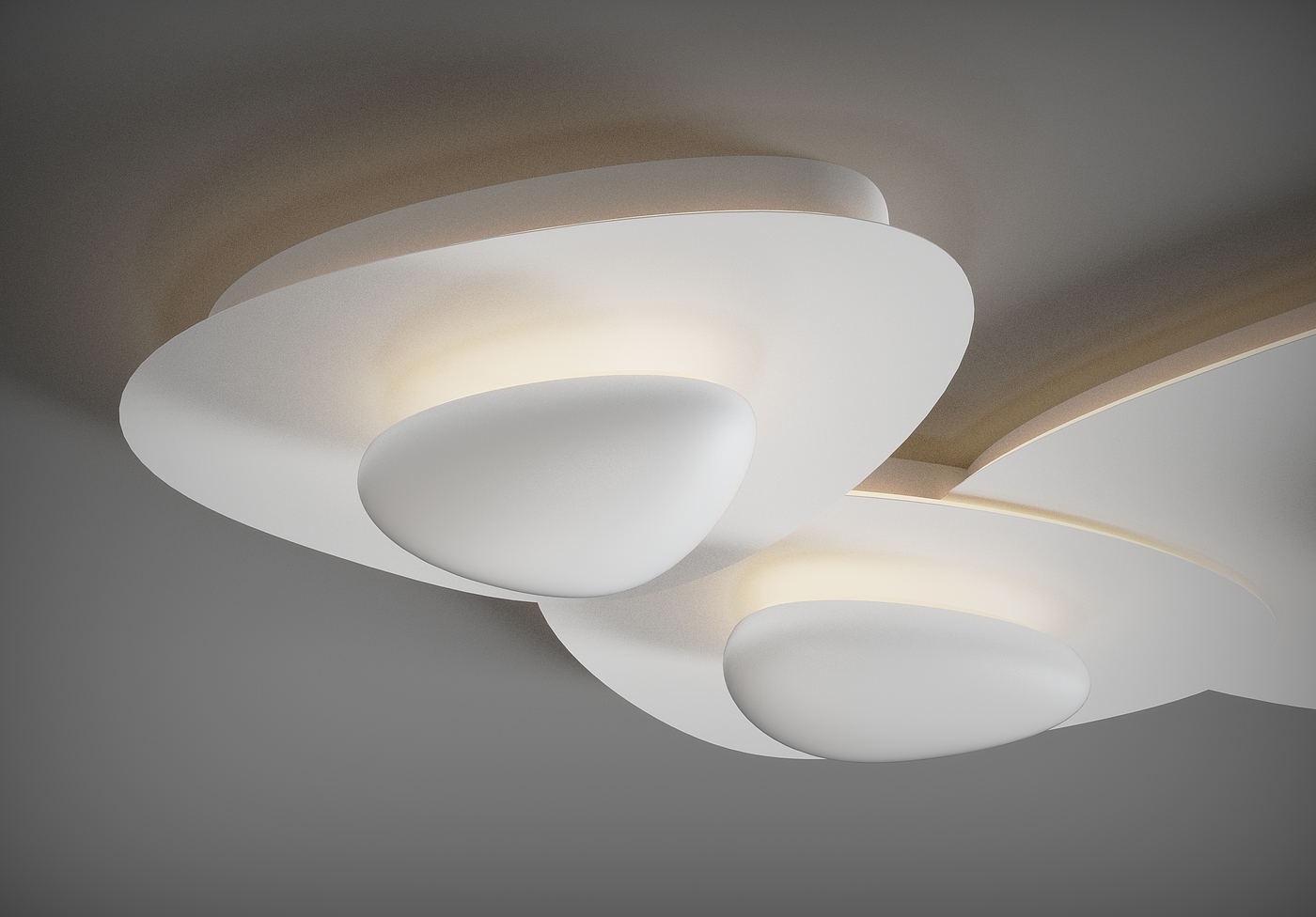 Cream wind，resin，light in the bedroom，Ceiling lamp，Stone shape，