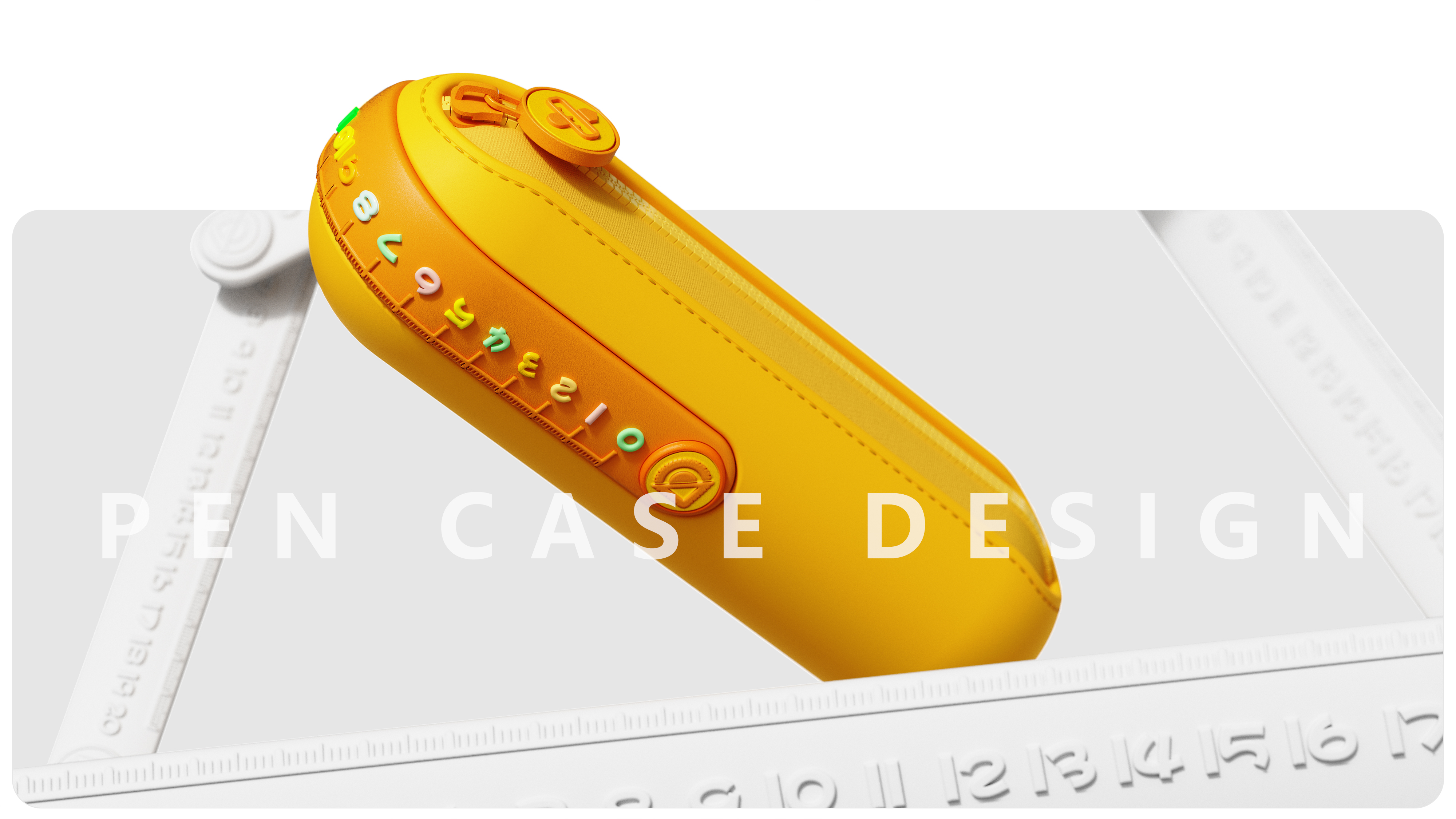 capsule，ruler，Soft material，innovate，yellow，
