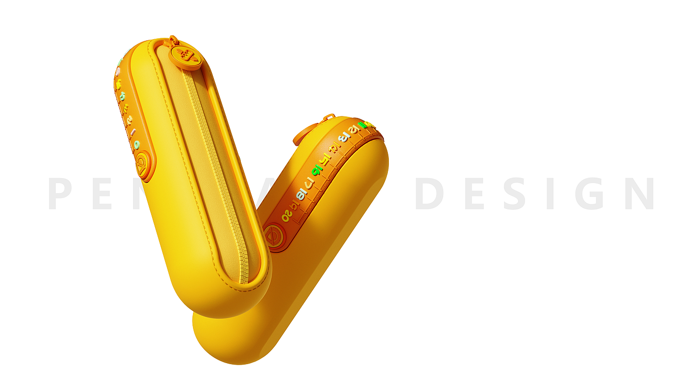 capsule，ruler，Soft material，innovate，yellow，