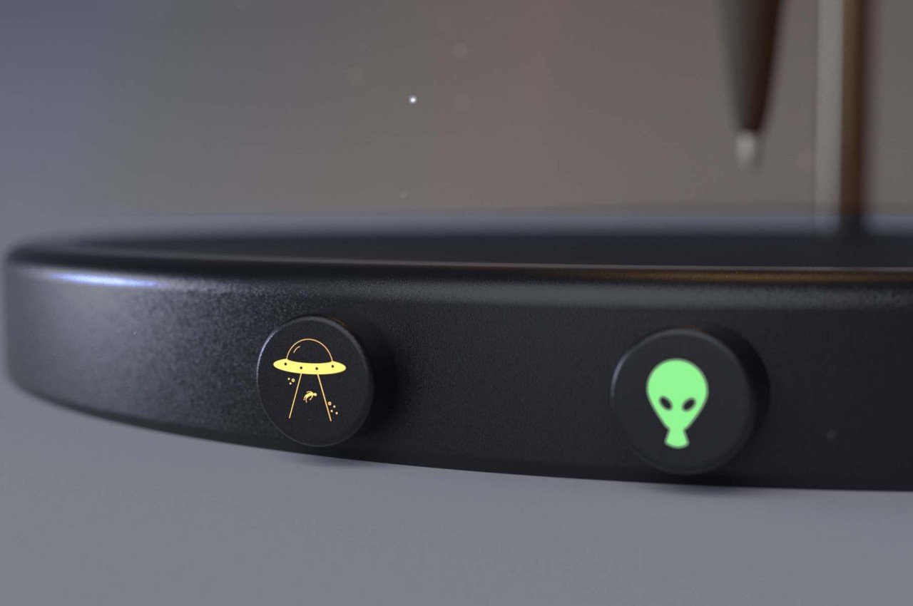 alien，conceptual design，science fiction，Flying saucer，pen container，