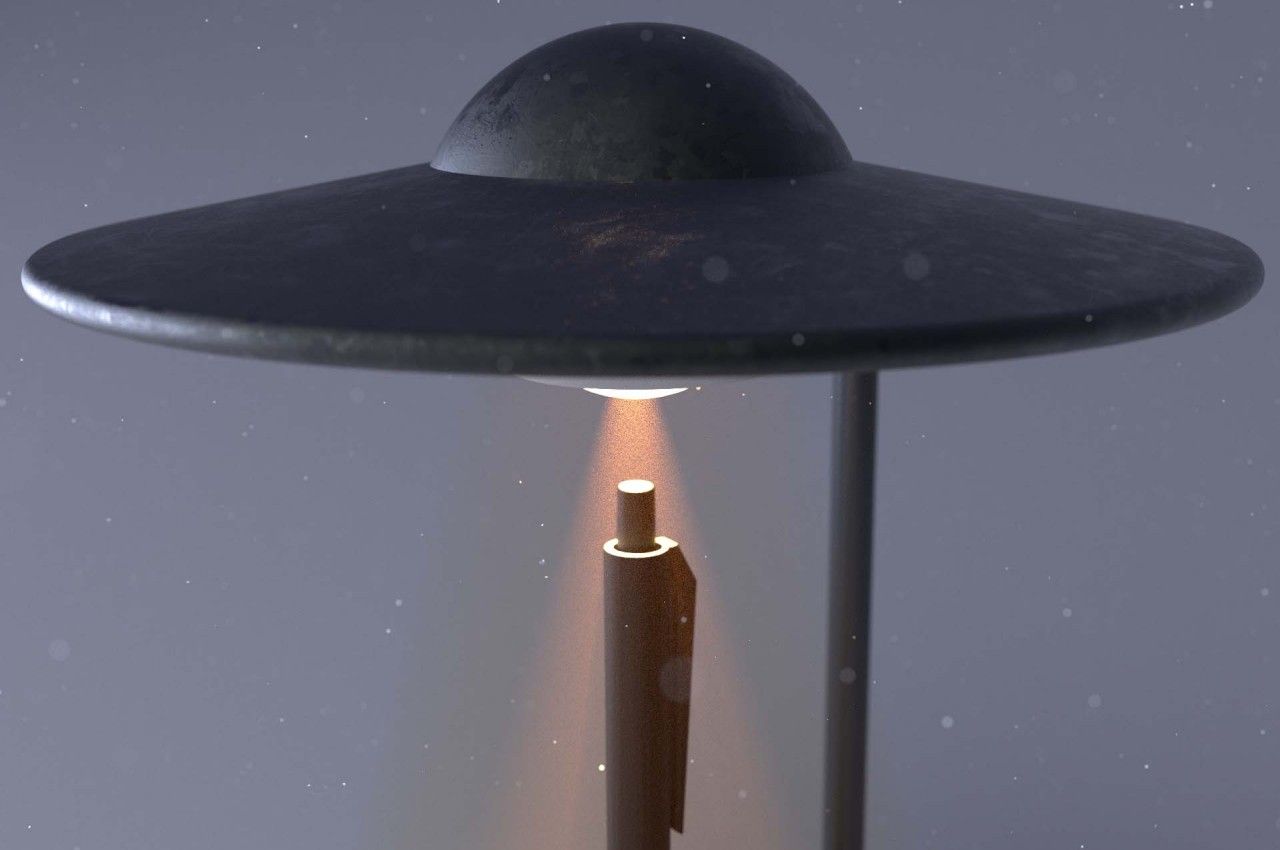 alien，conceptual design，science fiction，Flying saucer，pen container，