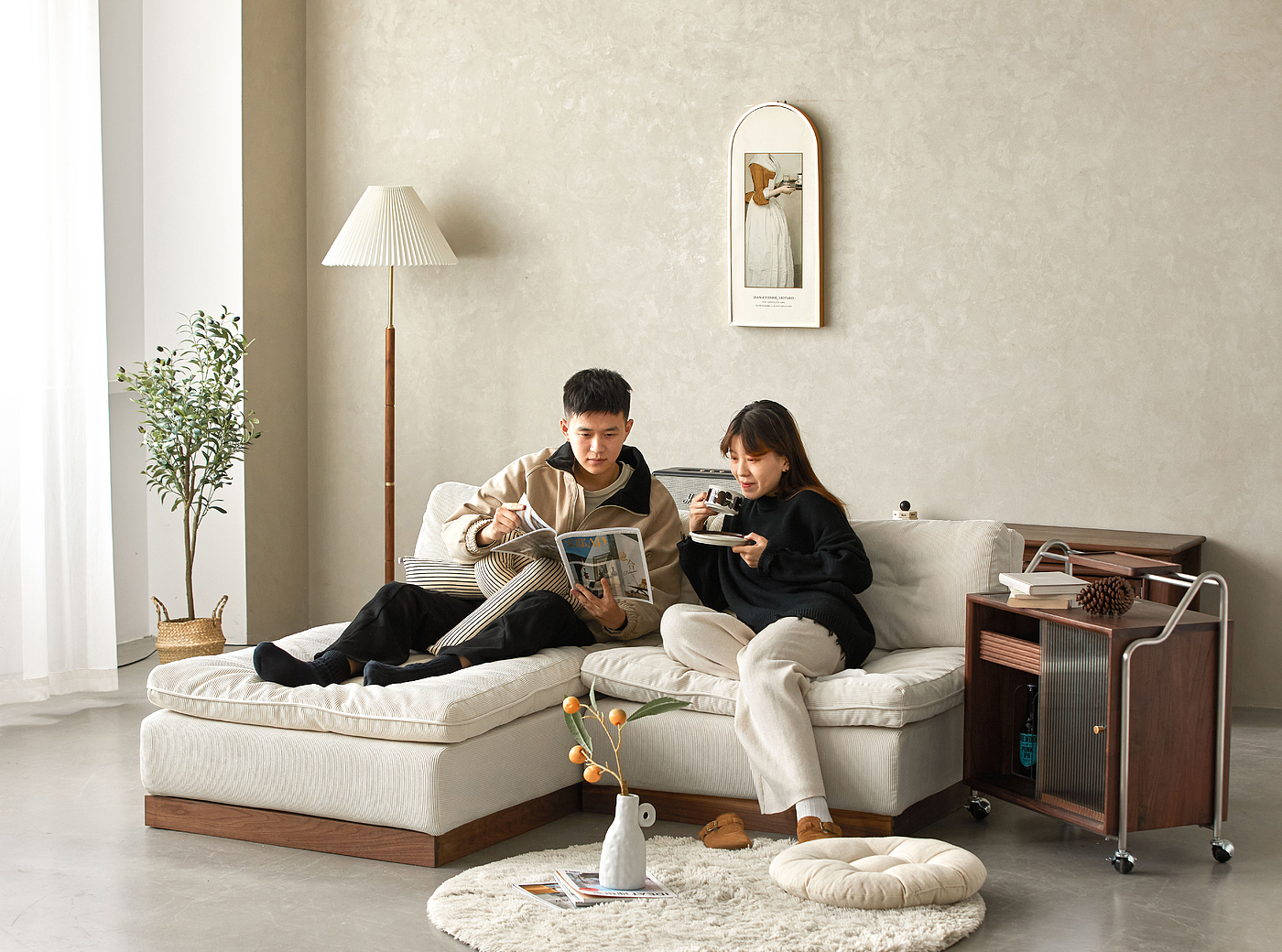 sofa，Black walnut furniture，