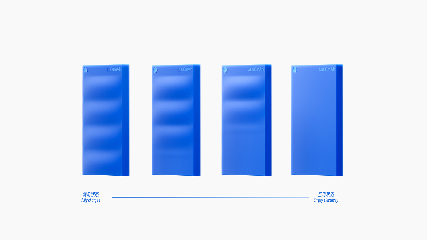 industrial design，product design，Mobile power design，portable battery，Dopamine design，Technology products，Blue products，