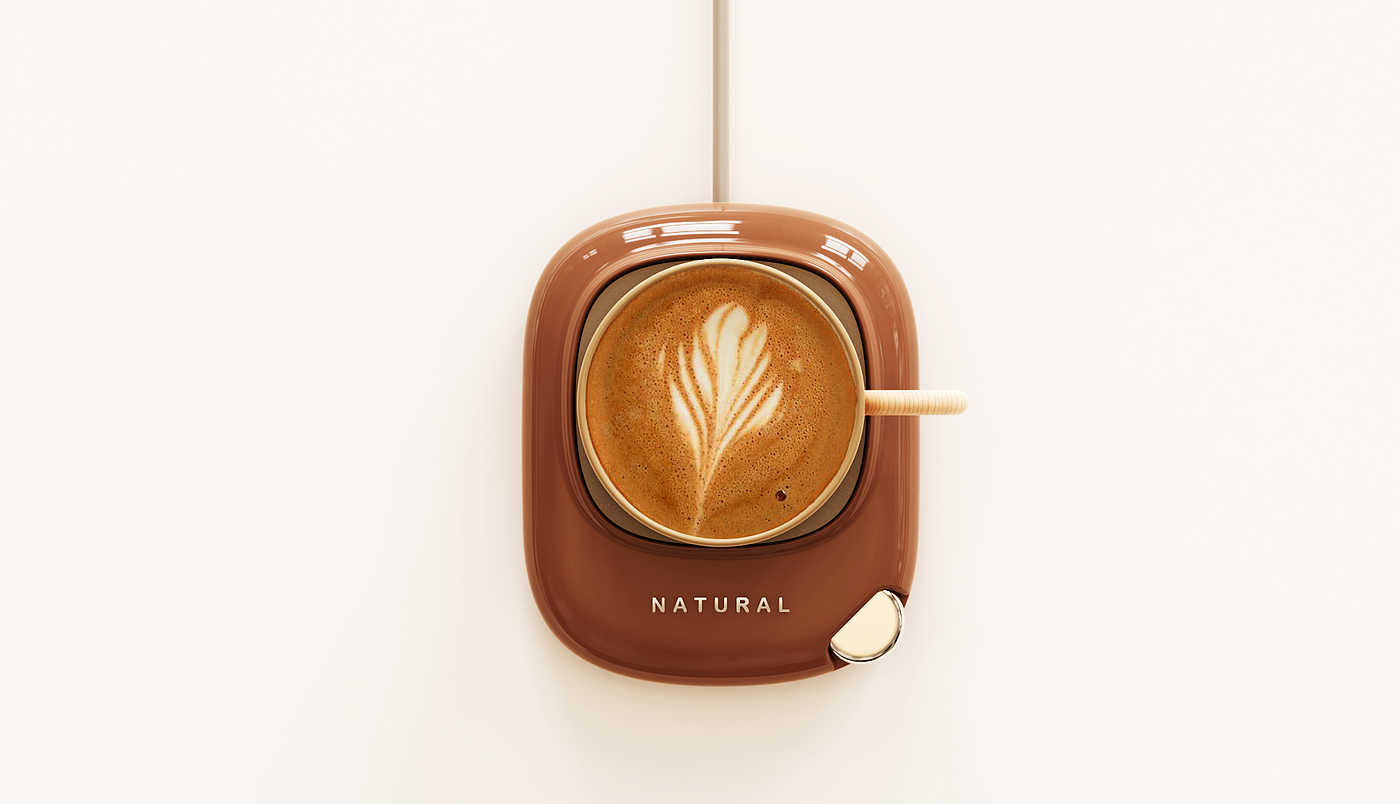 product design，Heating coaster，Coaster，Retro，Light luxury，fashion，