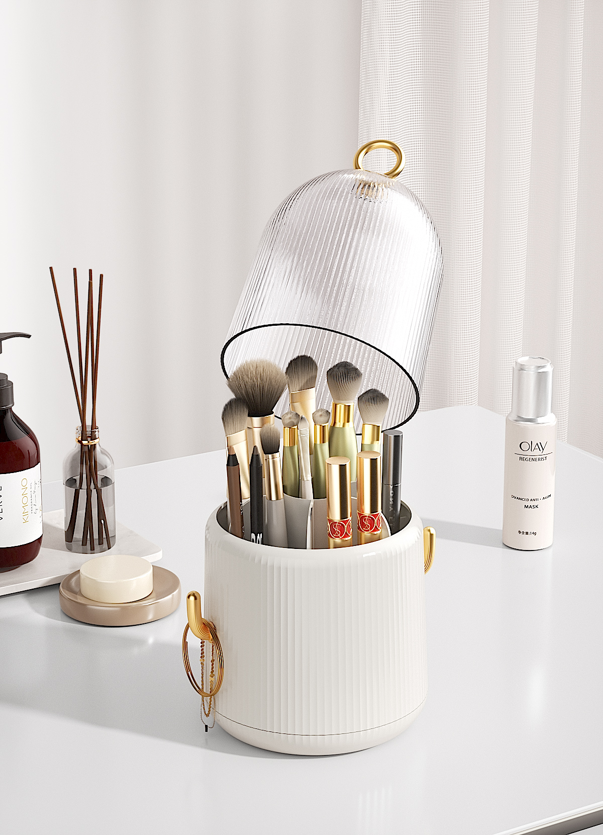 Cactus makeup pen holder，