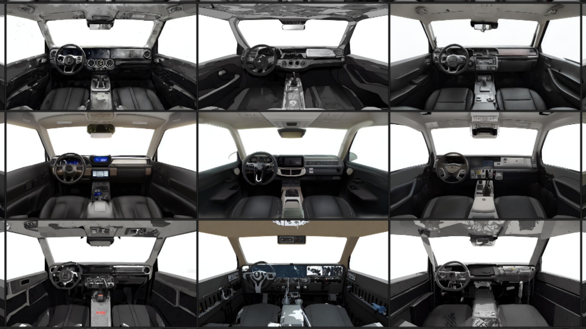 Interior design，Interior renderings，Automotive interior design，Automobile design，