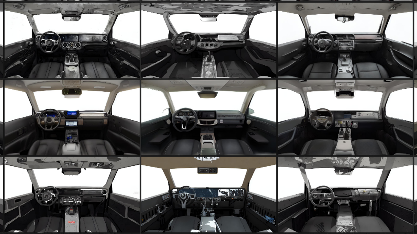 Interior design，Interior renderings，Automotive interior design，Automobile design，