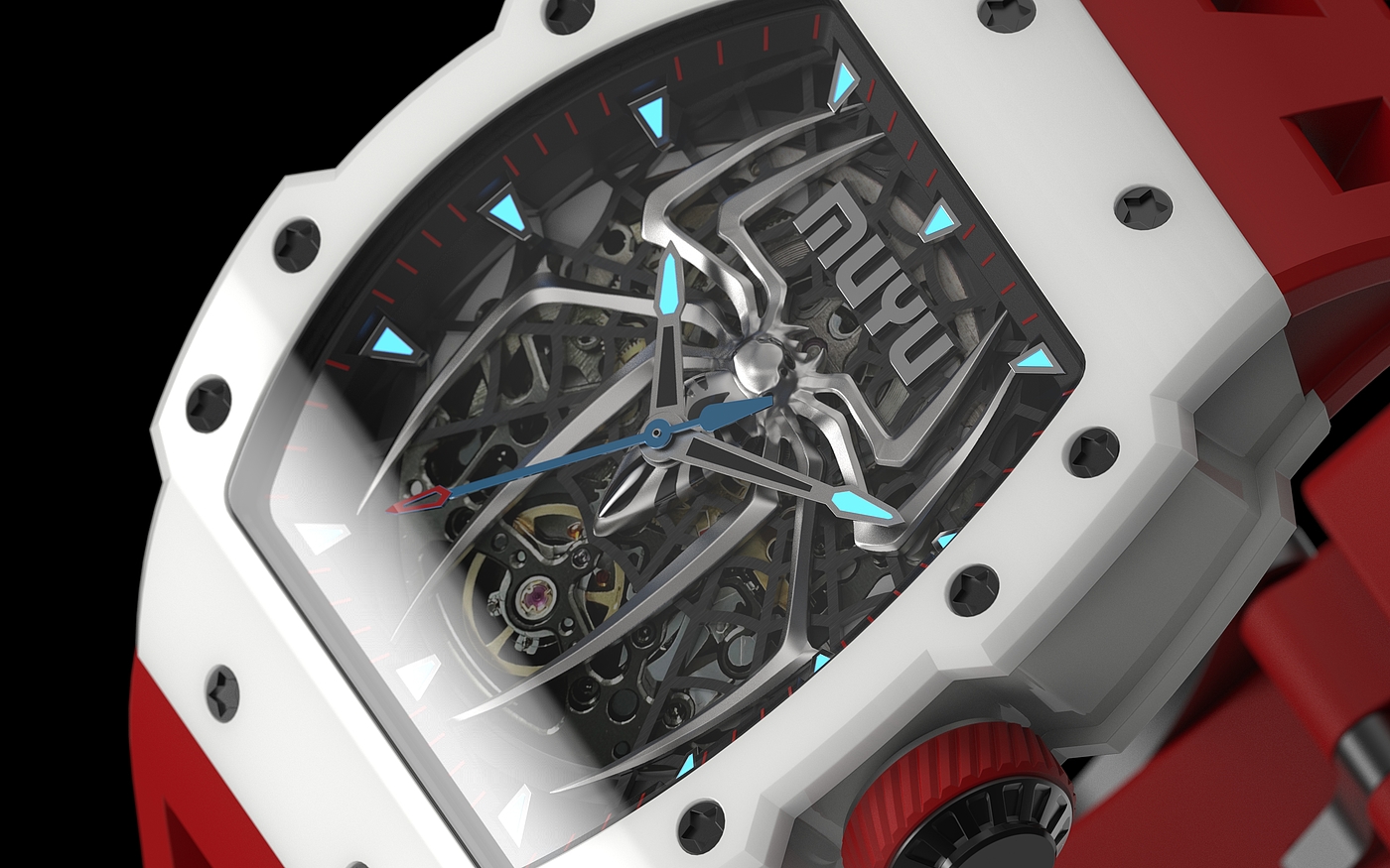 Concept mechanical watch, mechanical watch, hollow mechanical watch, spider，