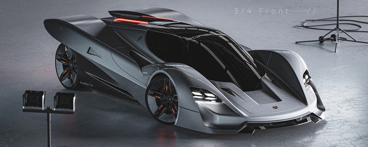 3D modeling，Porsche，conceptual design，