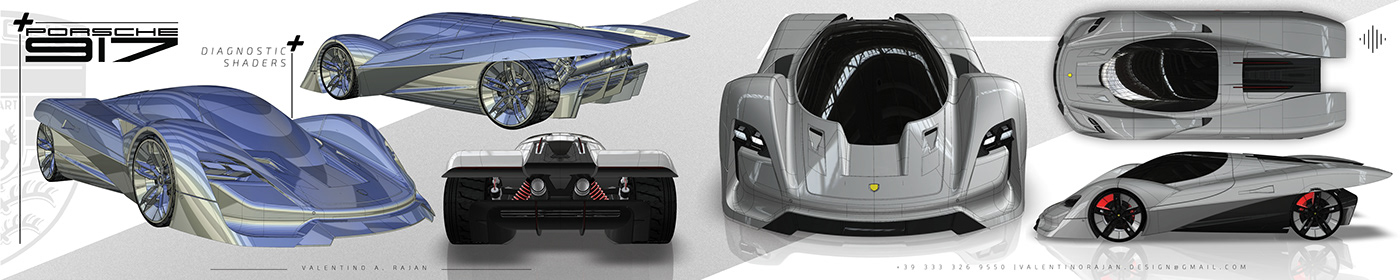 3D modeling，Porsche，conceptual design，