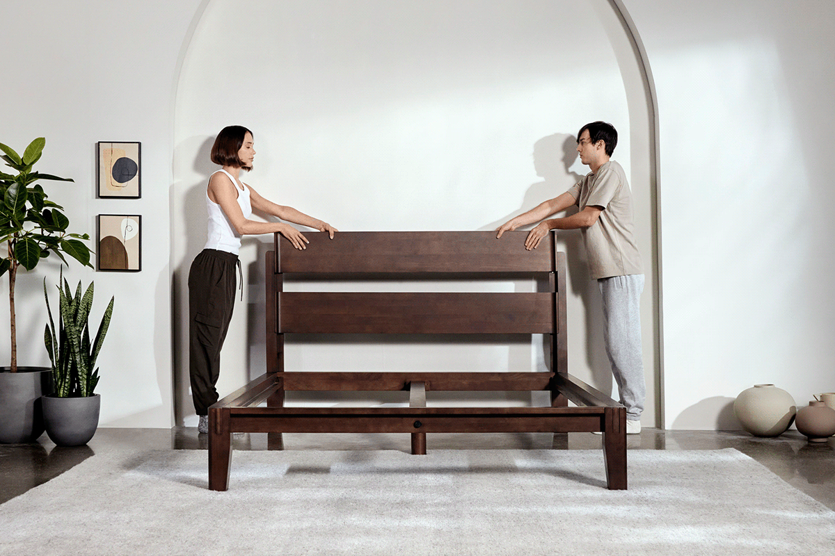 Bedside，Bed，wooden ，thuma，