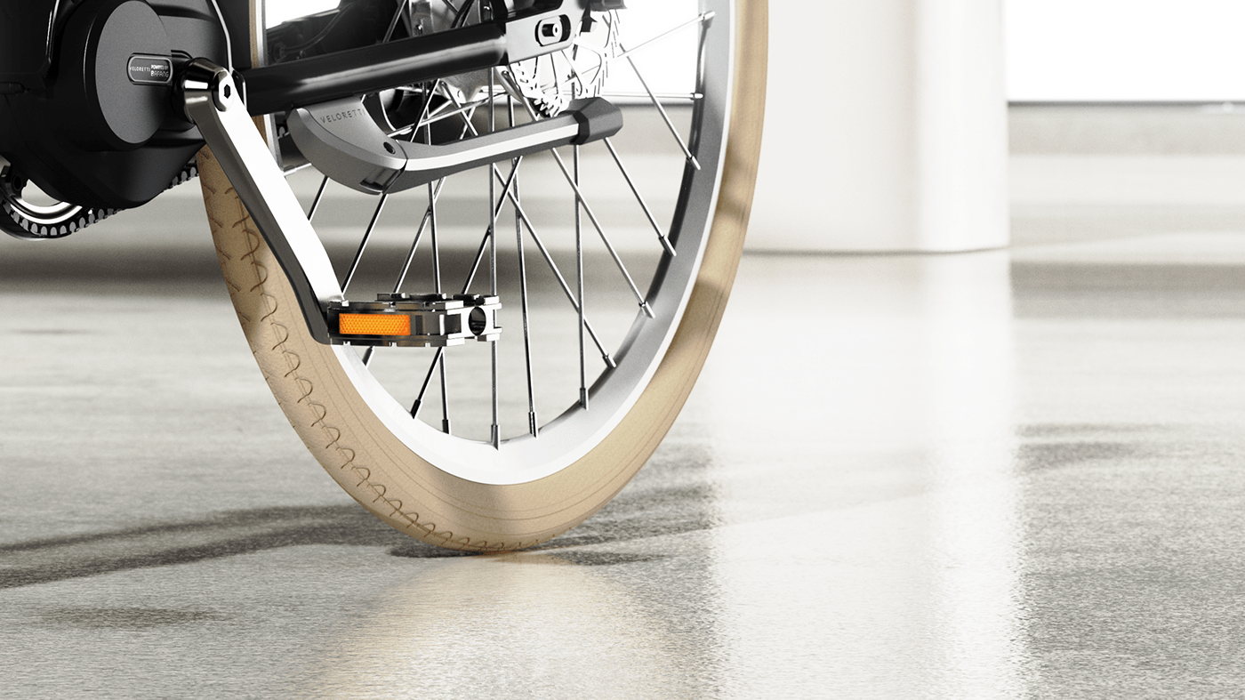 Veloretti，Electric bicycle，cgi，Bicycle，3d，