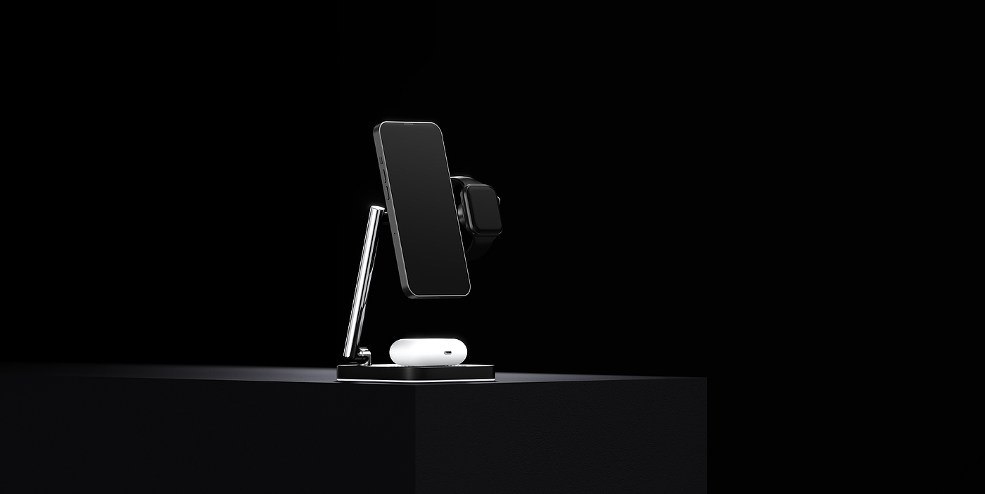 wireless charger ，product design，ZENMOKE，industrial design，3C digital，