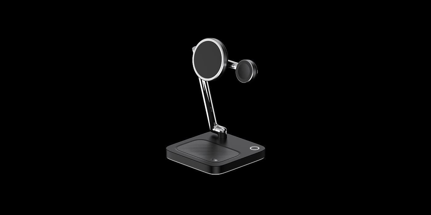 wireless charger ，product design，ZENMOKE，industrial design，3C digital，