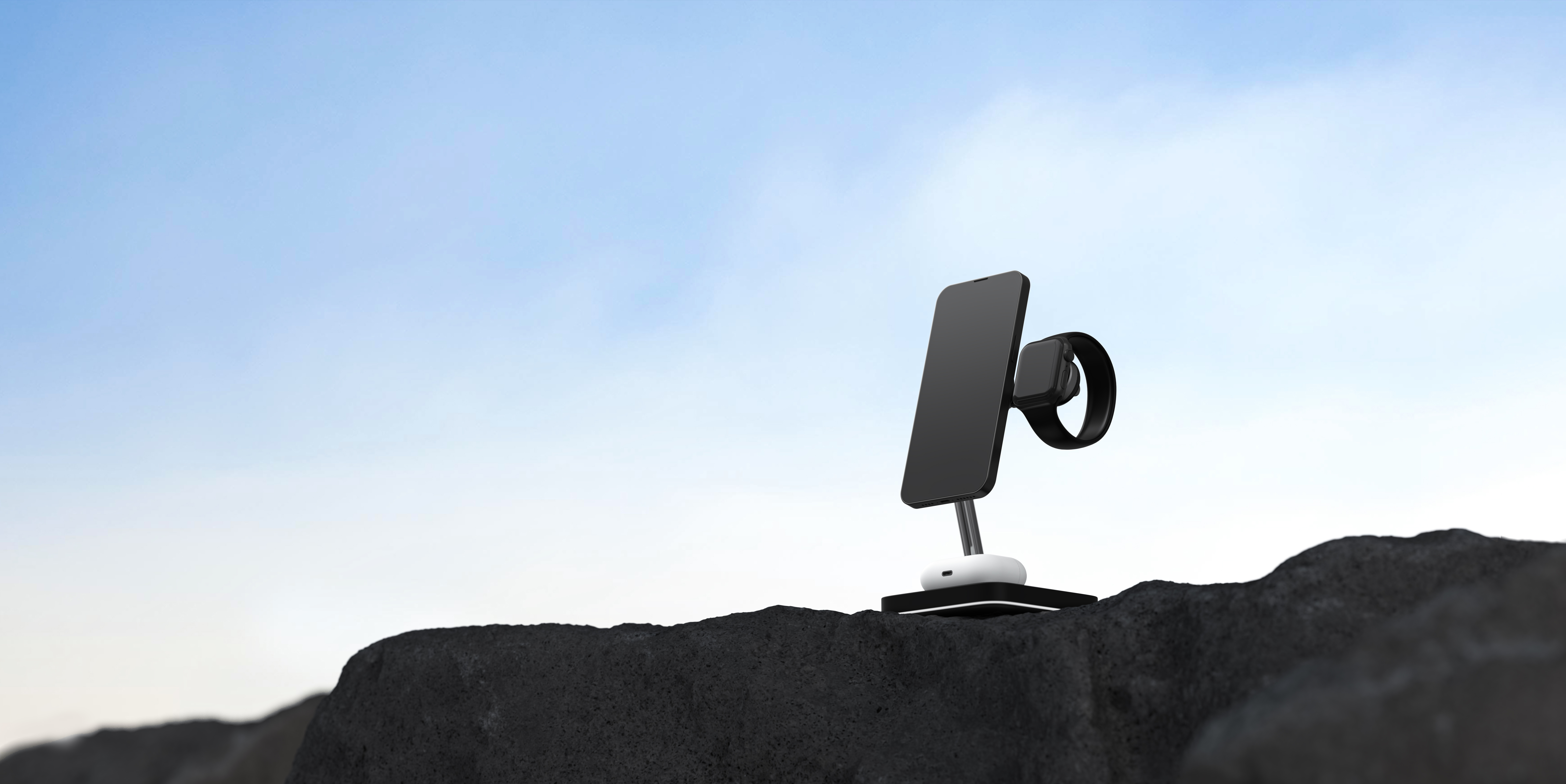 wireless charger ，product design，ZENMOKE，industrial design，3C digital，