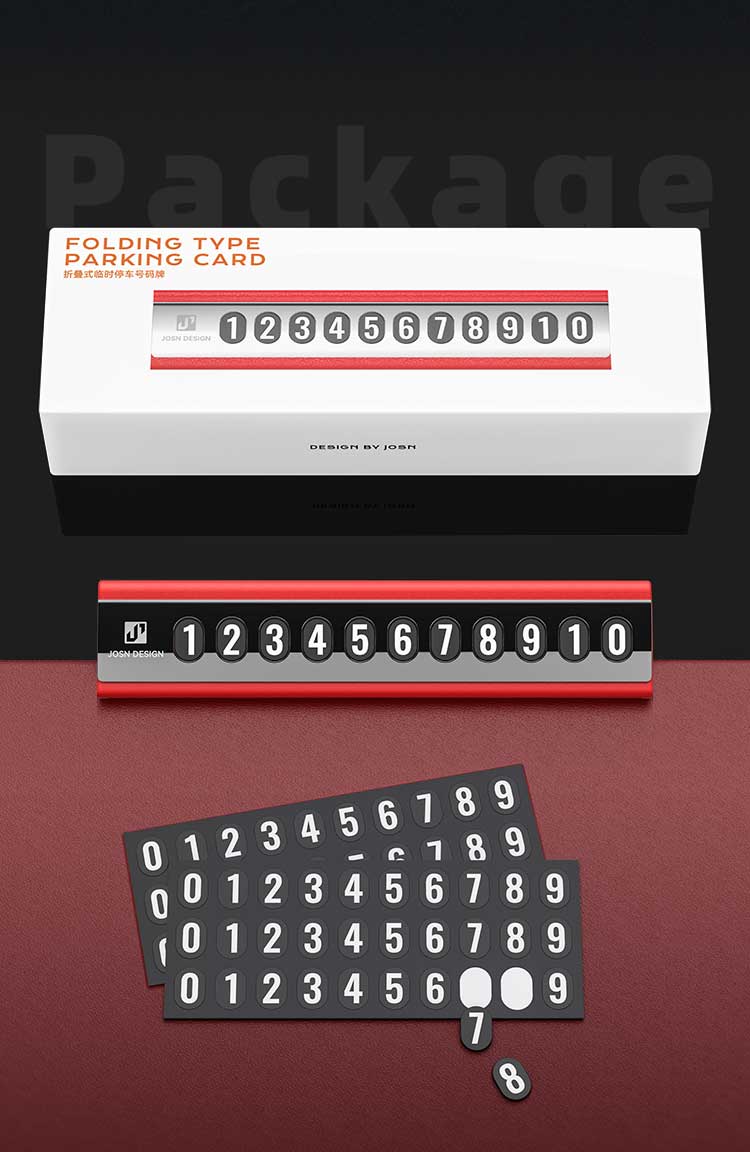 Parking sign，Car products，Vehicle supplies，fold，cortex，Move the car，product design，