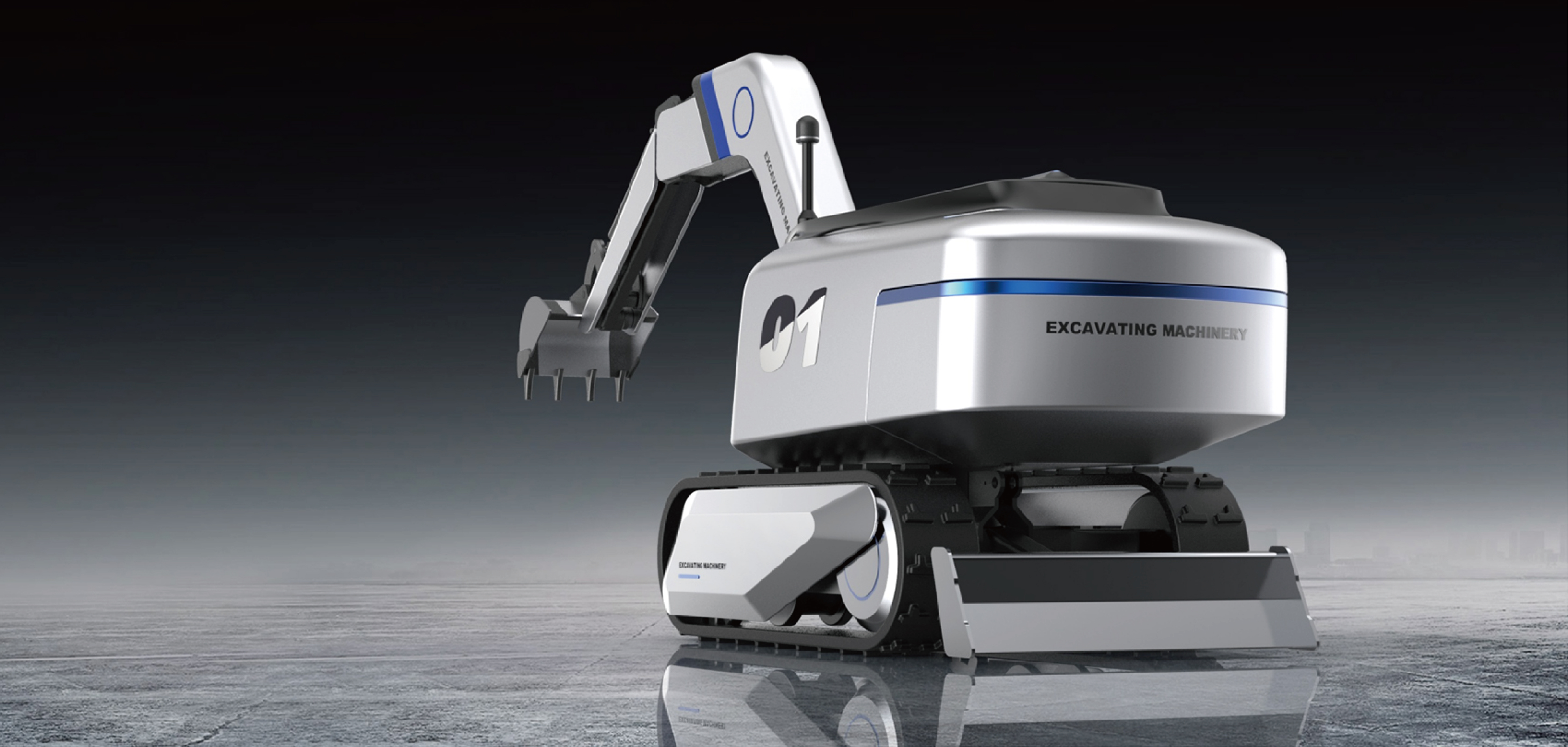 industrial design，Appearance design，Intelligent excavator，