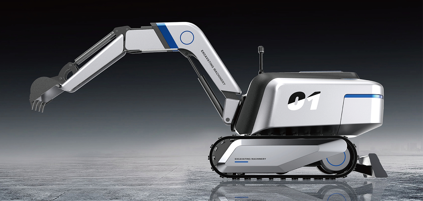 industrial design，Appearance design，Intelligent excavator，