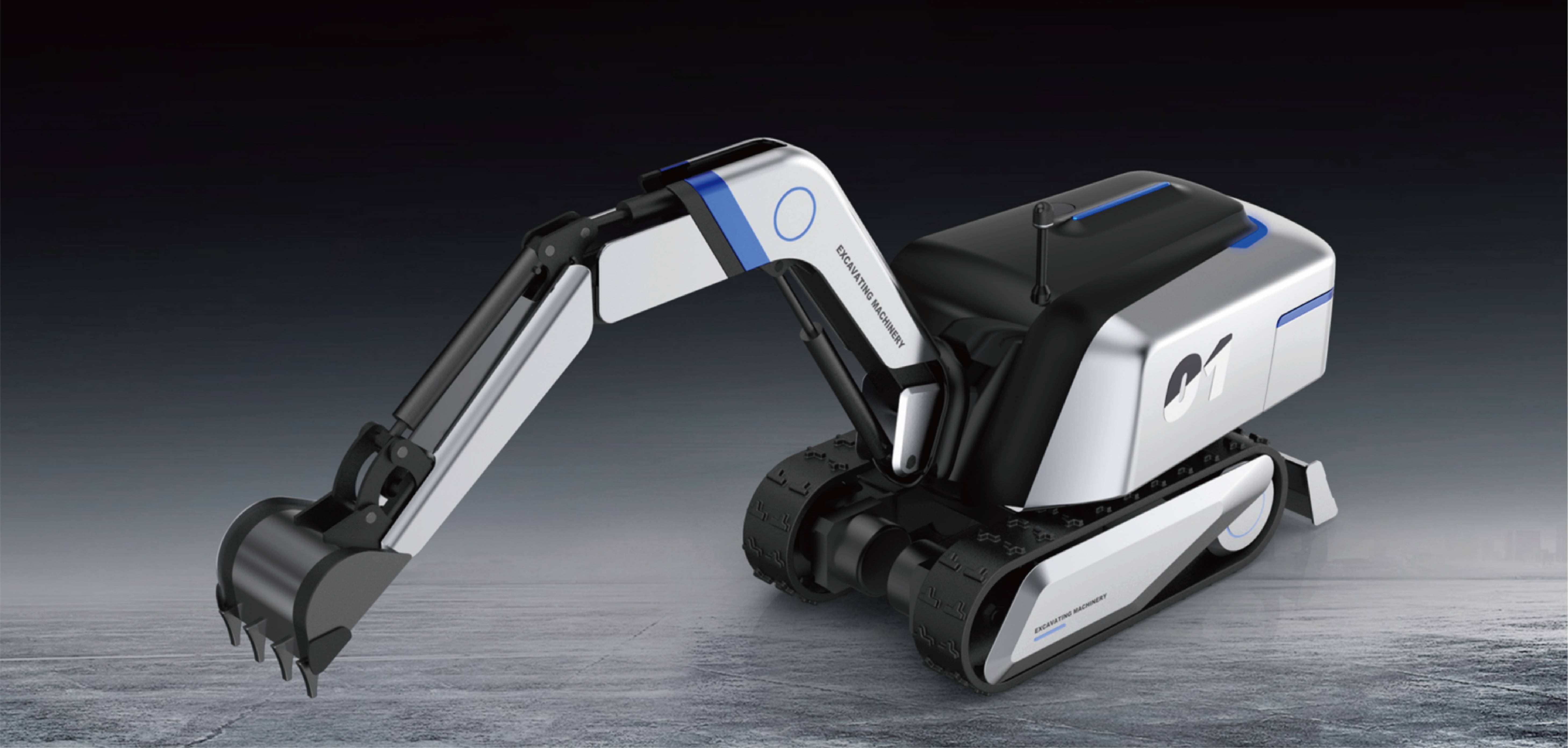 industrial design，Appearance design，Intelligent excavator，