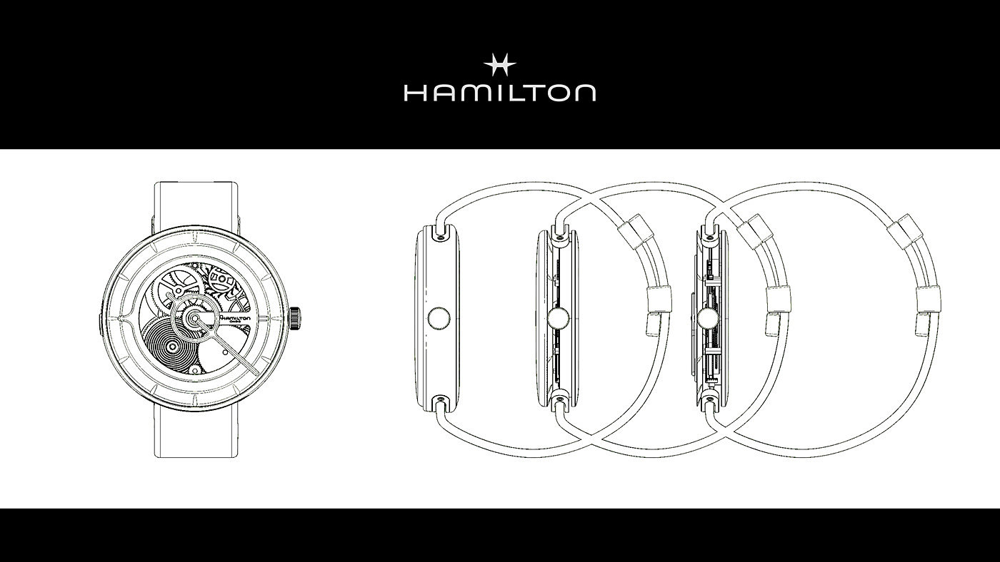 Wrist watch，Brand identity，Brand design，Hamilton，HAMILTON OASIS，