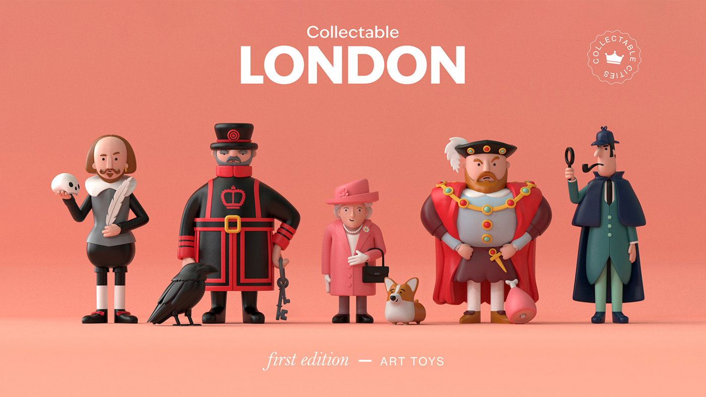 3d，Art toys，London，Keepsake，Character IP，