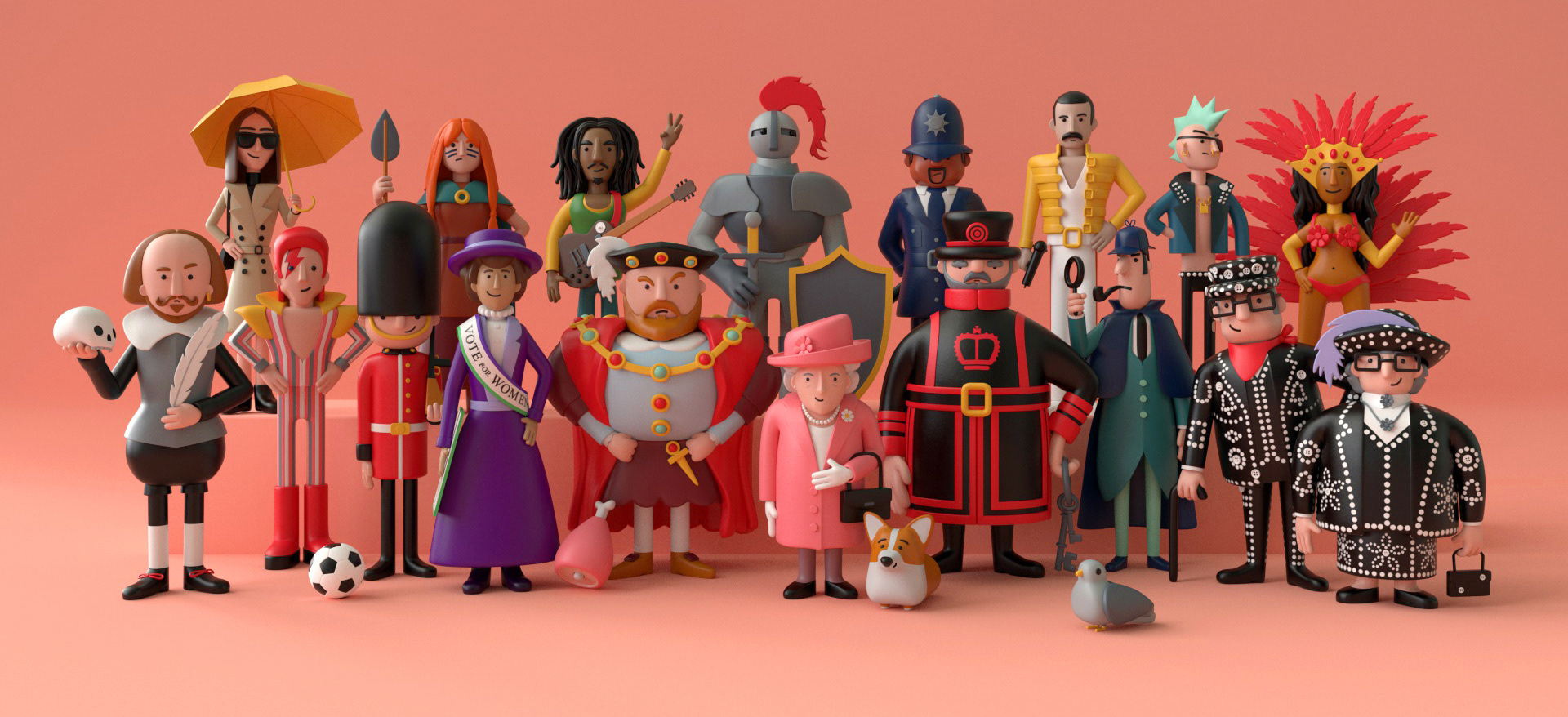3d，Art toys，London，Keepsake，Character IP，