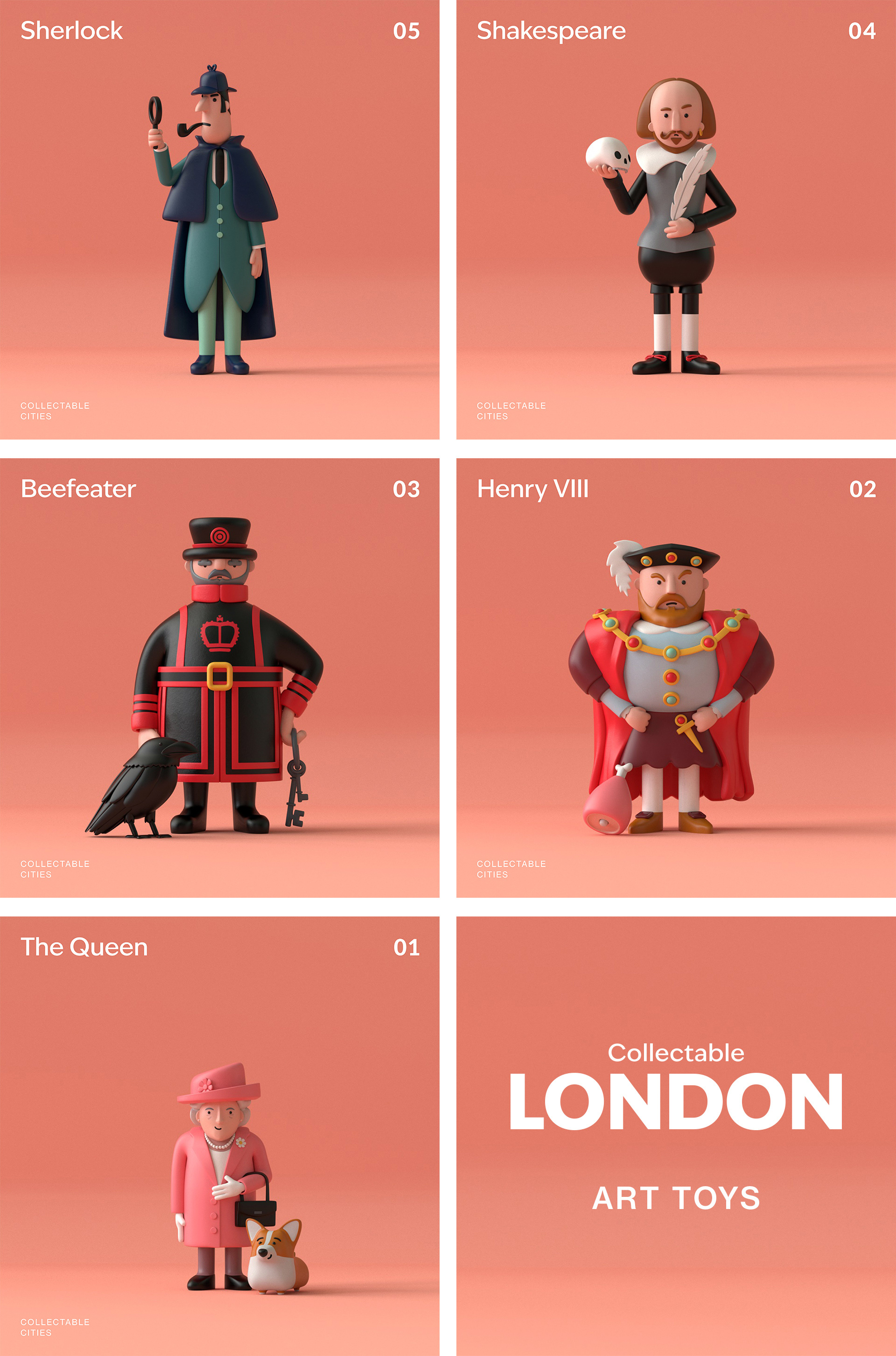 3d，Art toys，London，Keepsake，Character IP，