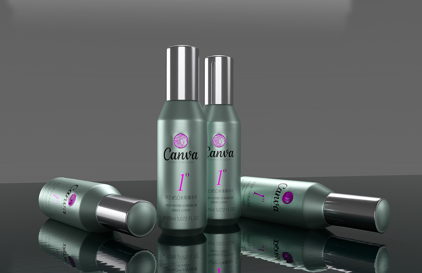 Packaging technology，Cosmetic packaging，packing design，C4D rendering，Logo design，Font design，Essence，Skin care，