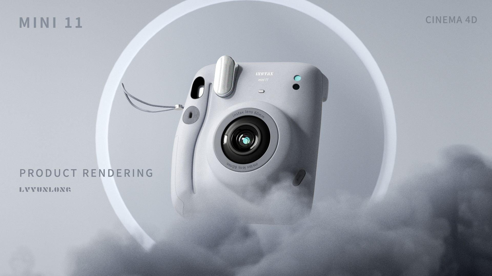 Electronics，Polaroid，Product rendering，3D products，camera，electronic product，