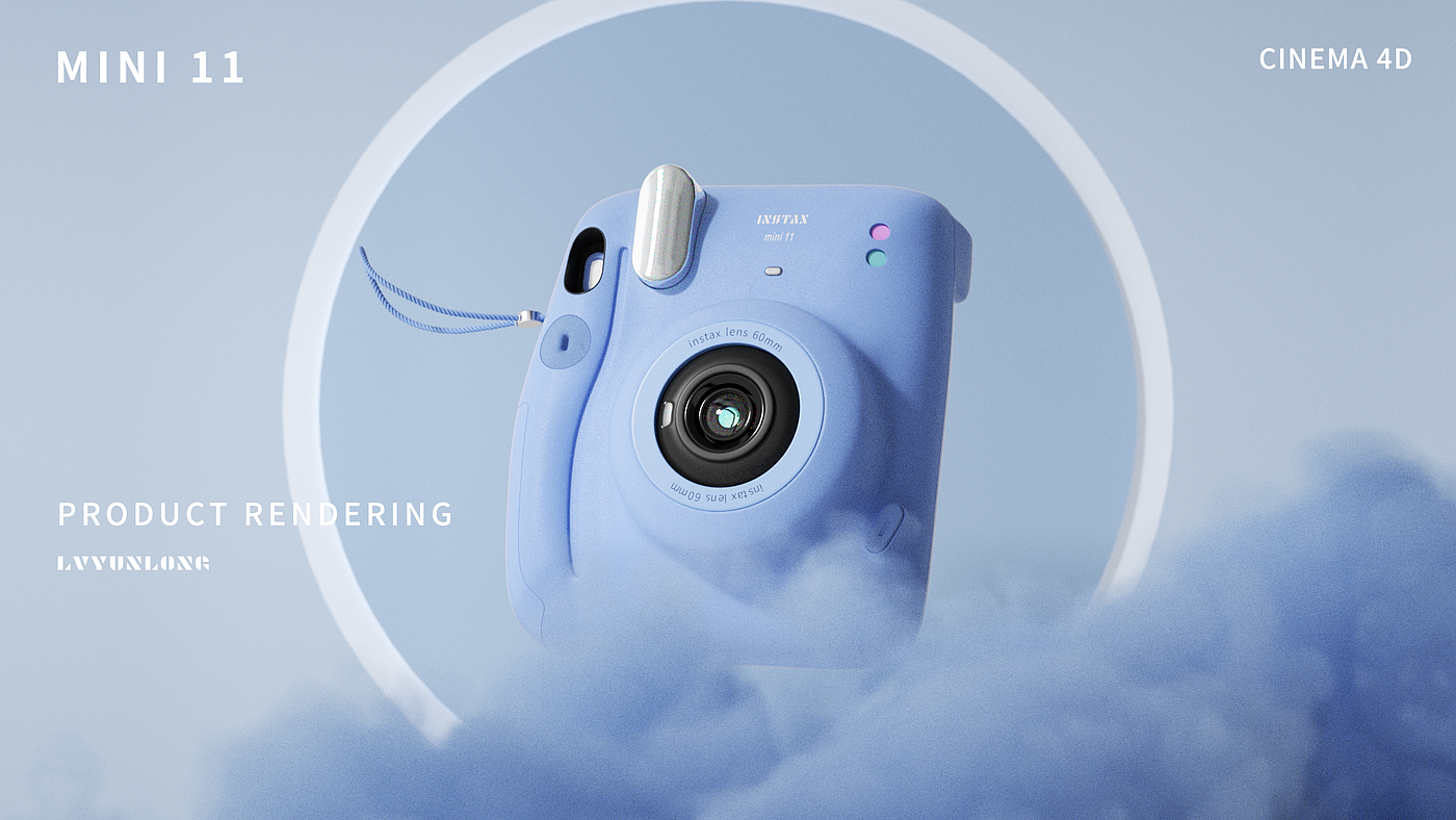 Electronics，Polaroid，Product rendering，3D products，camera，electronic product，