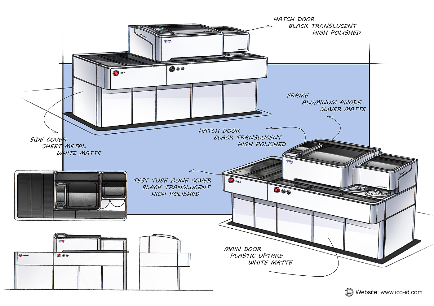 medical apparatus and instruments，Medical products，product design，Appearance design，Chemiluminescence，Analyzer，