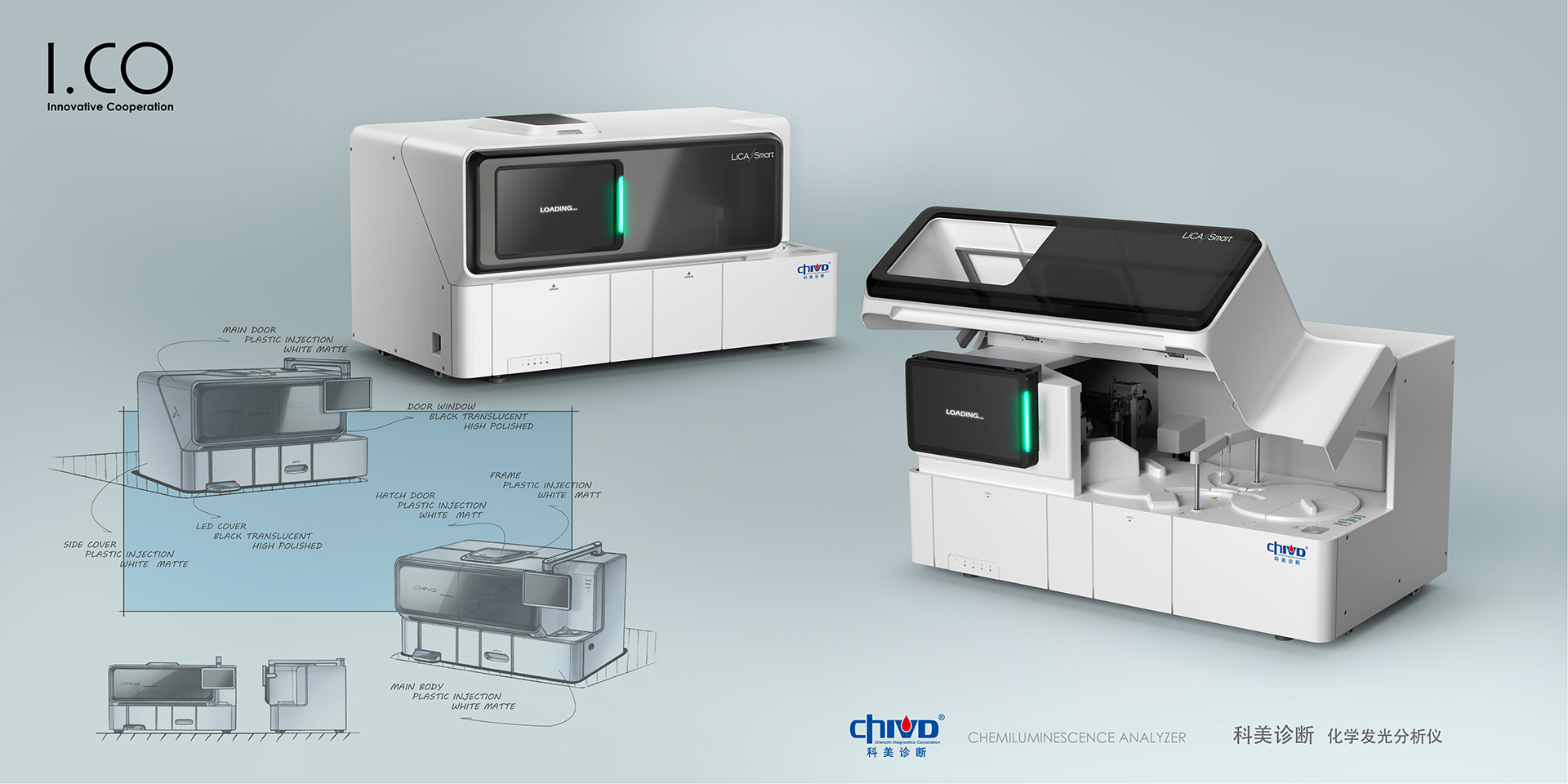 medical apparatus and instruments，Medical products，product design，Appearance design，Chemiluminescence，Analyzer，