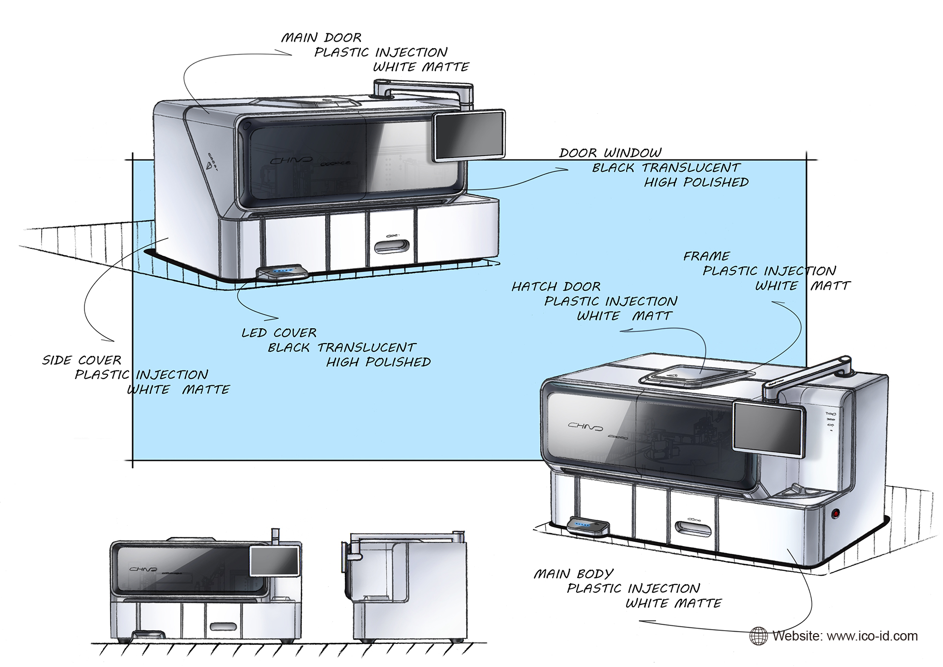 medical apparatus and instruments，Medical products，product design，Appearance design，Chemiluminescence，Analyzer，