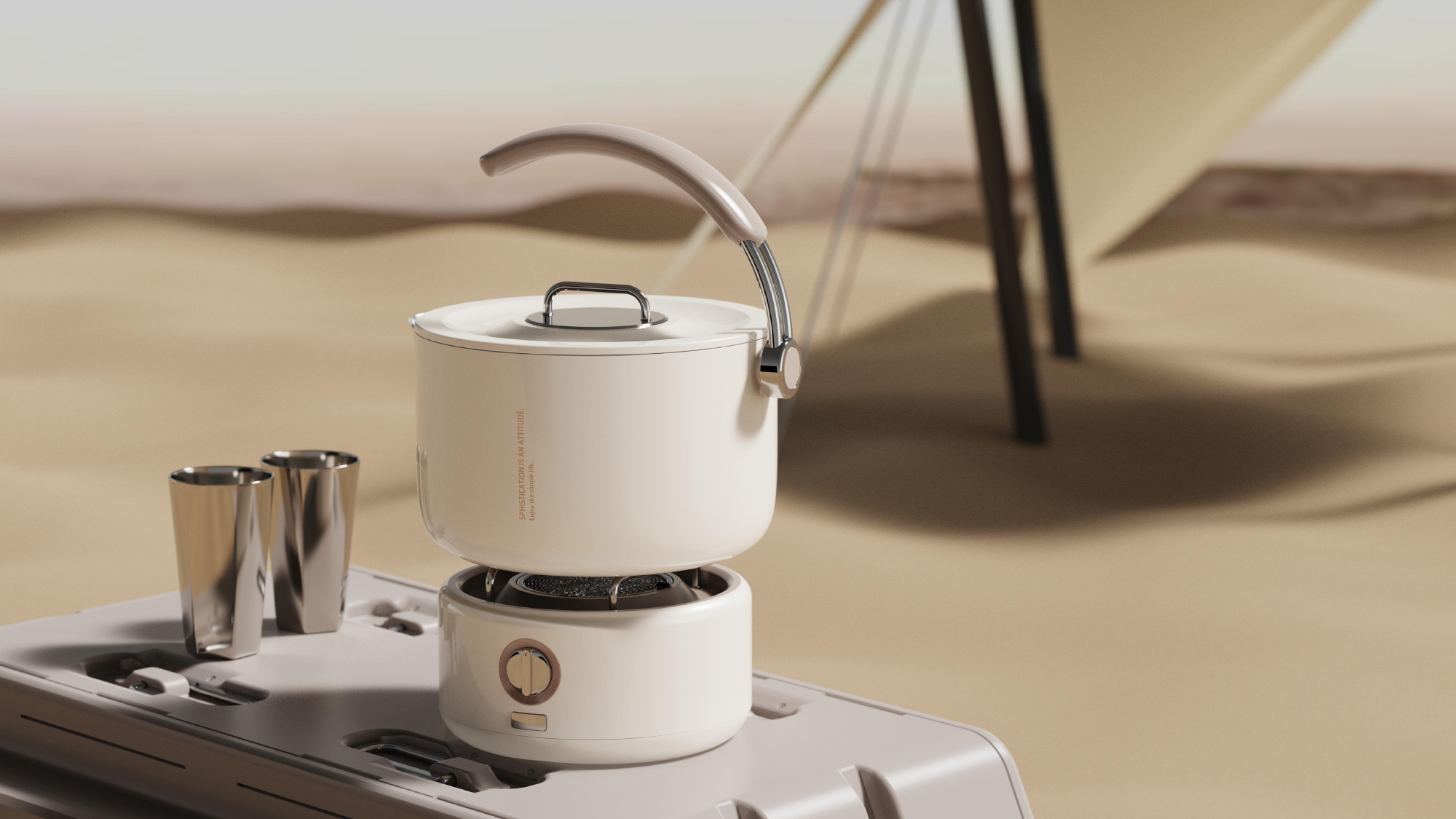 product design，industrial design，sample reels，Keyshot rendering，camping，Card furnace，