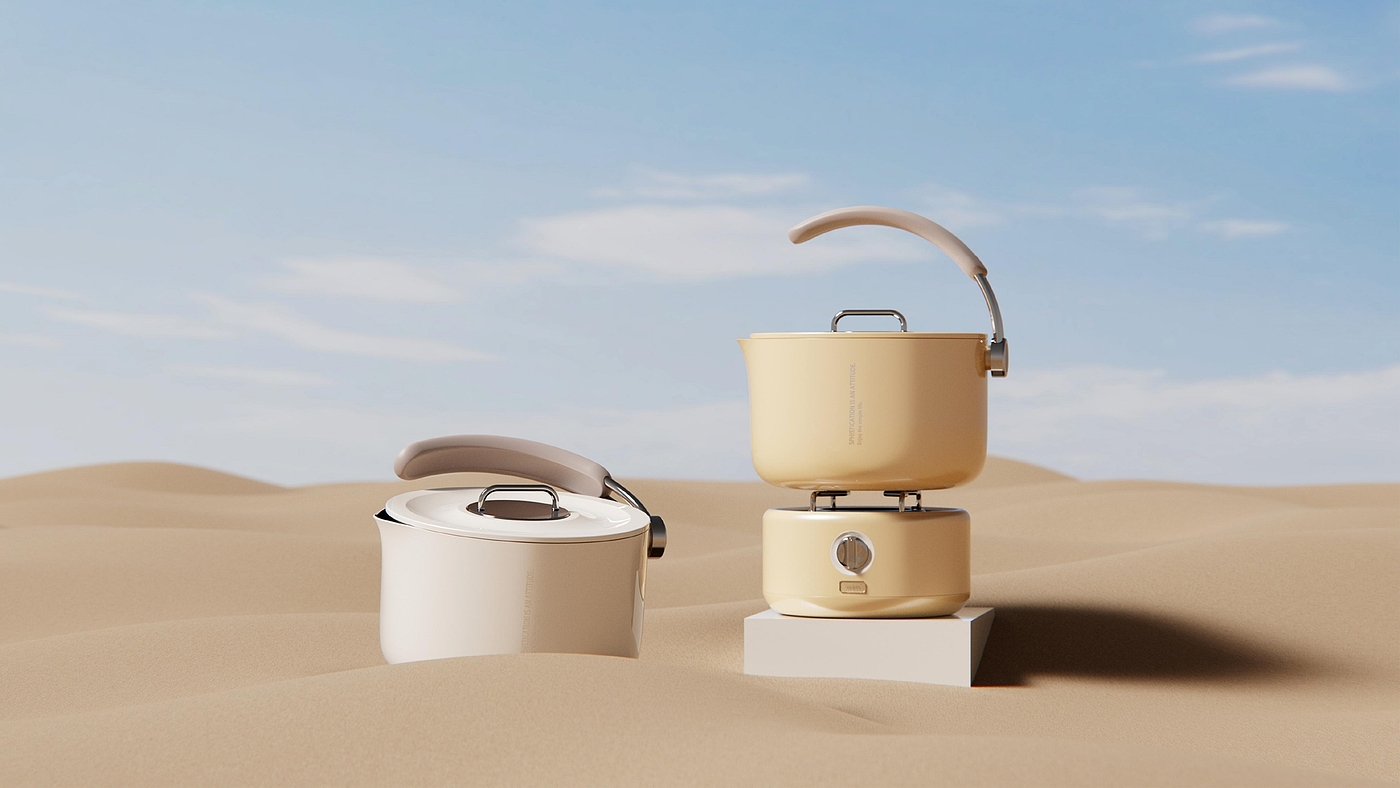 product design，industrial design，sample reels，Keyshot rendering，camping，Card furnace，