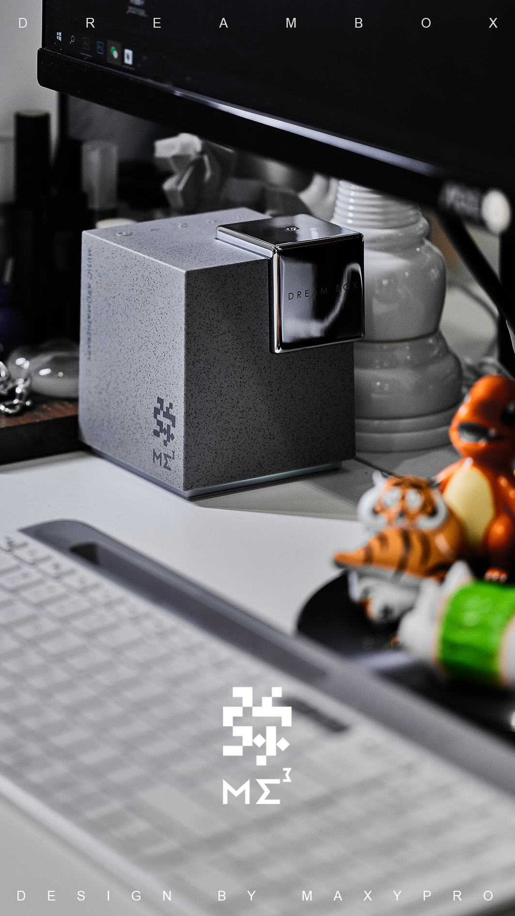 Fragrance Aromatherapy，White noise，Atmosphere night light，Music Bluetooth，Reduced geometry，Pure essential oil fragrance instrument，Music fragrance，Home, Zen tea, yoga meditation, office，