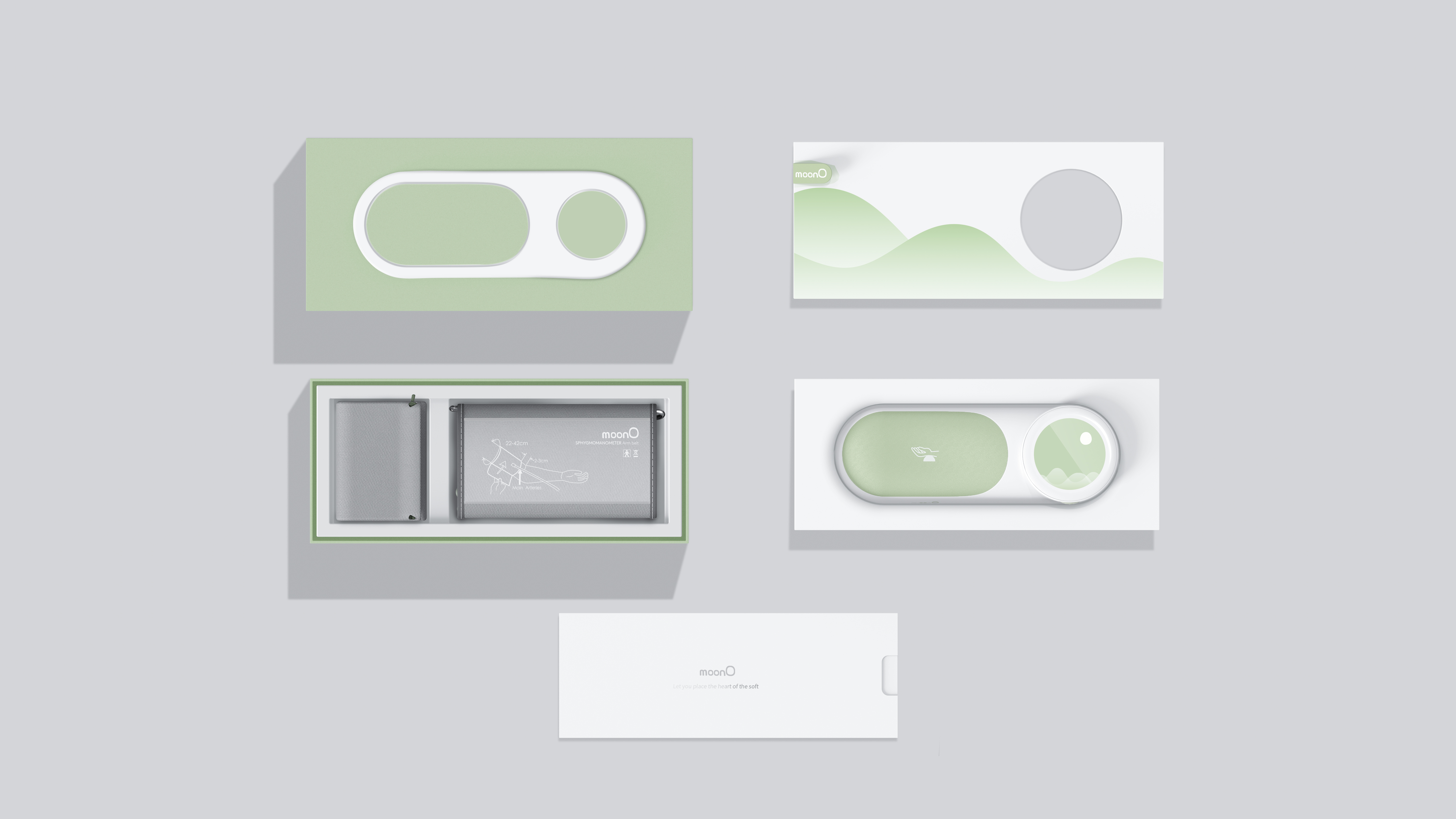 "MOONO" is an innovative intelligent arm electronic blood，sphygmomanometer，delicate，Small，quality，comfortable，accurate，Affinity，